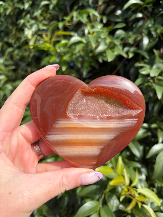 Druzy Agate Large Heart B