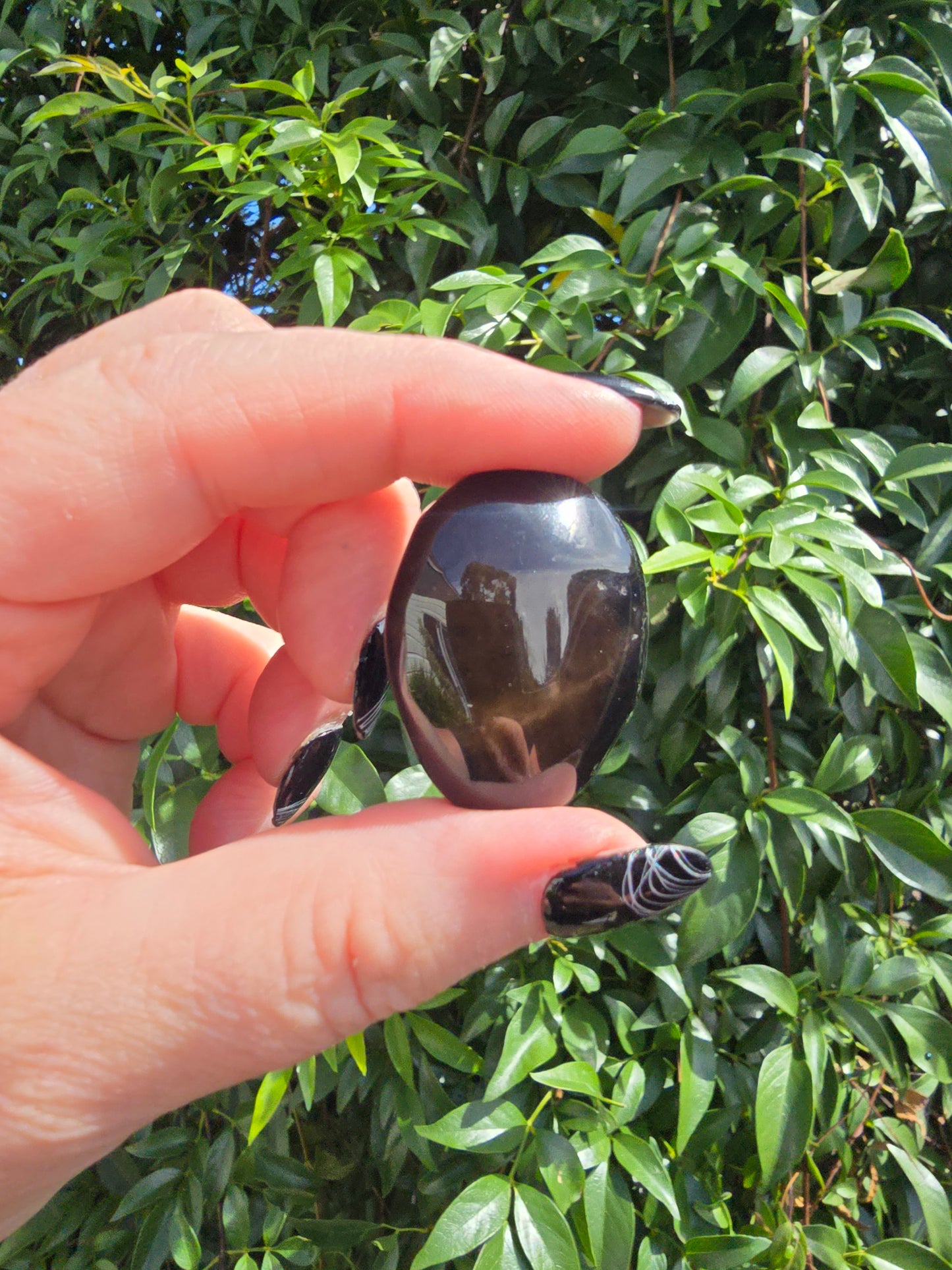 Druzy Agate Palm Stone Small