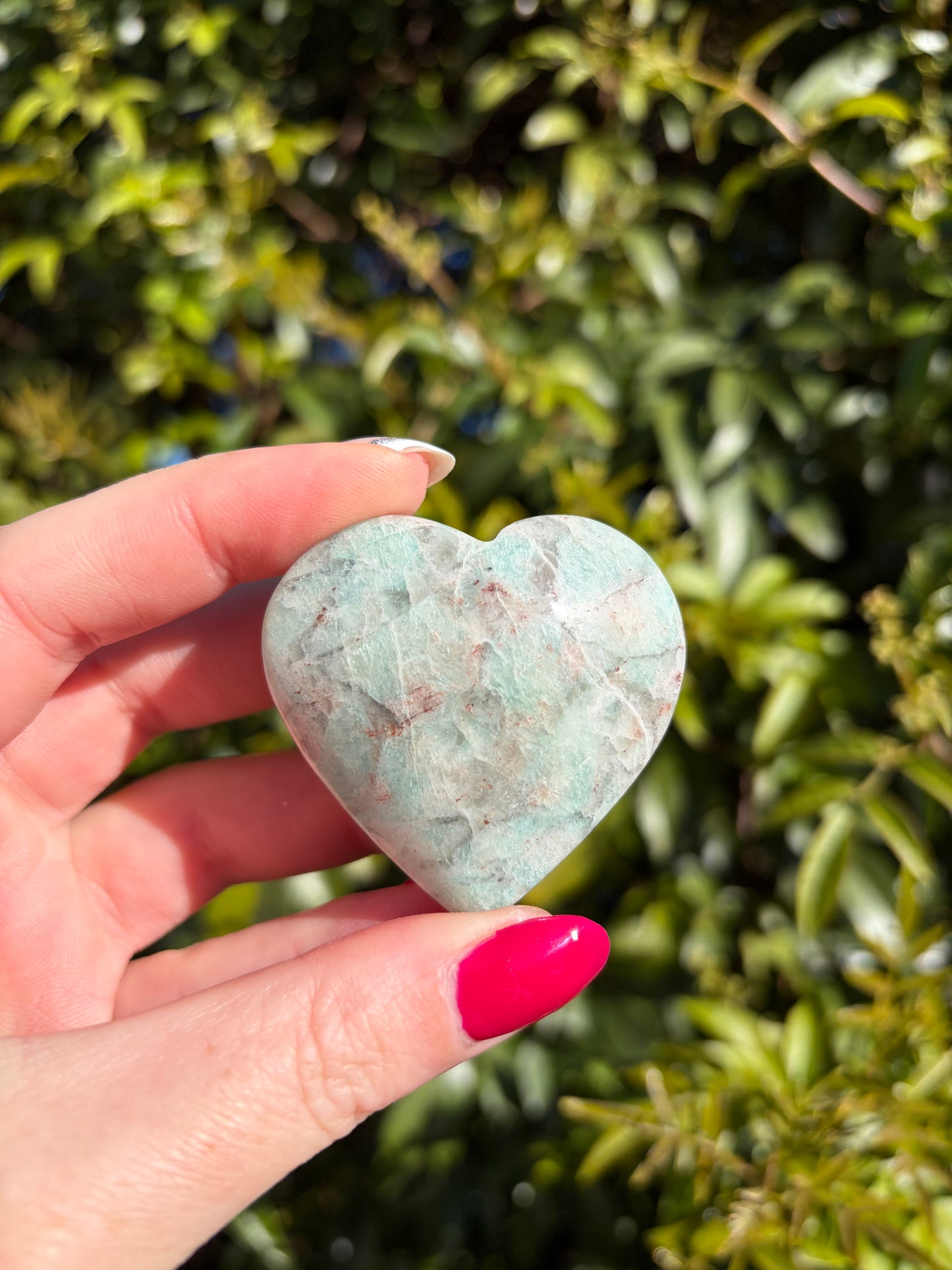 Amazonite & Smoky Quartz Heart C