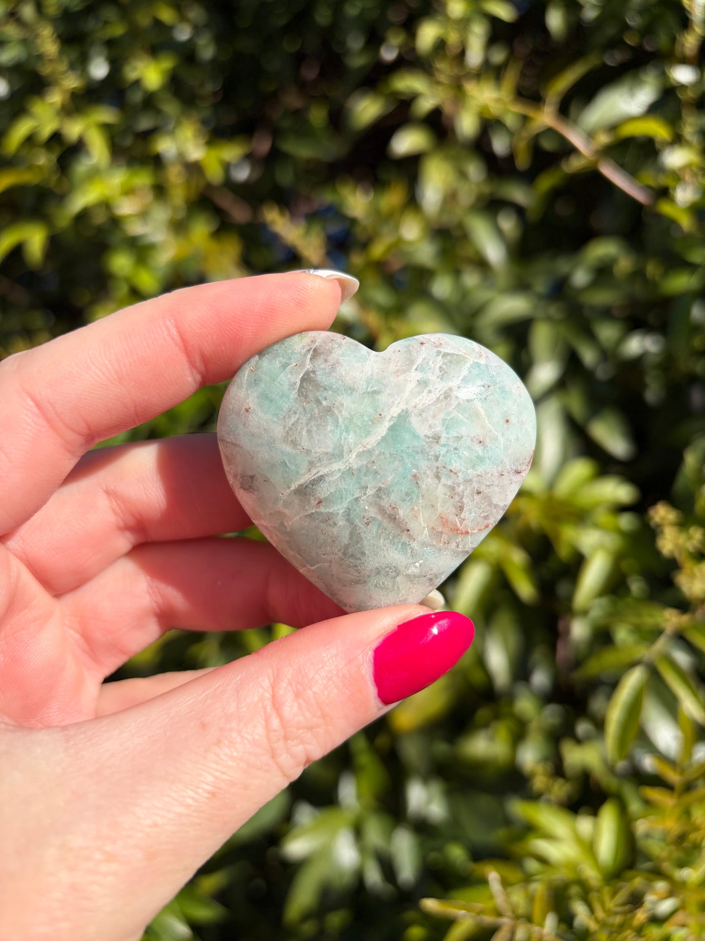 Amazonite & Smoky Quartz Heart C