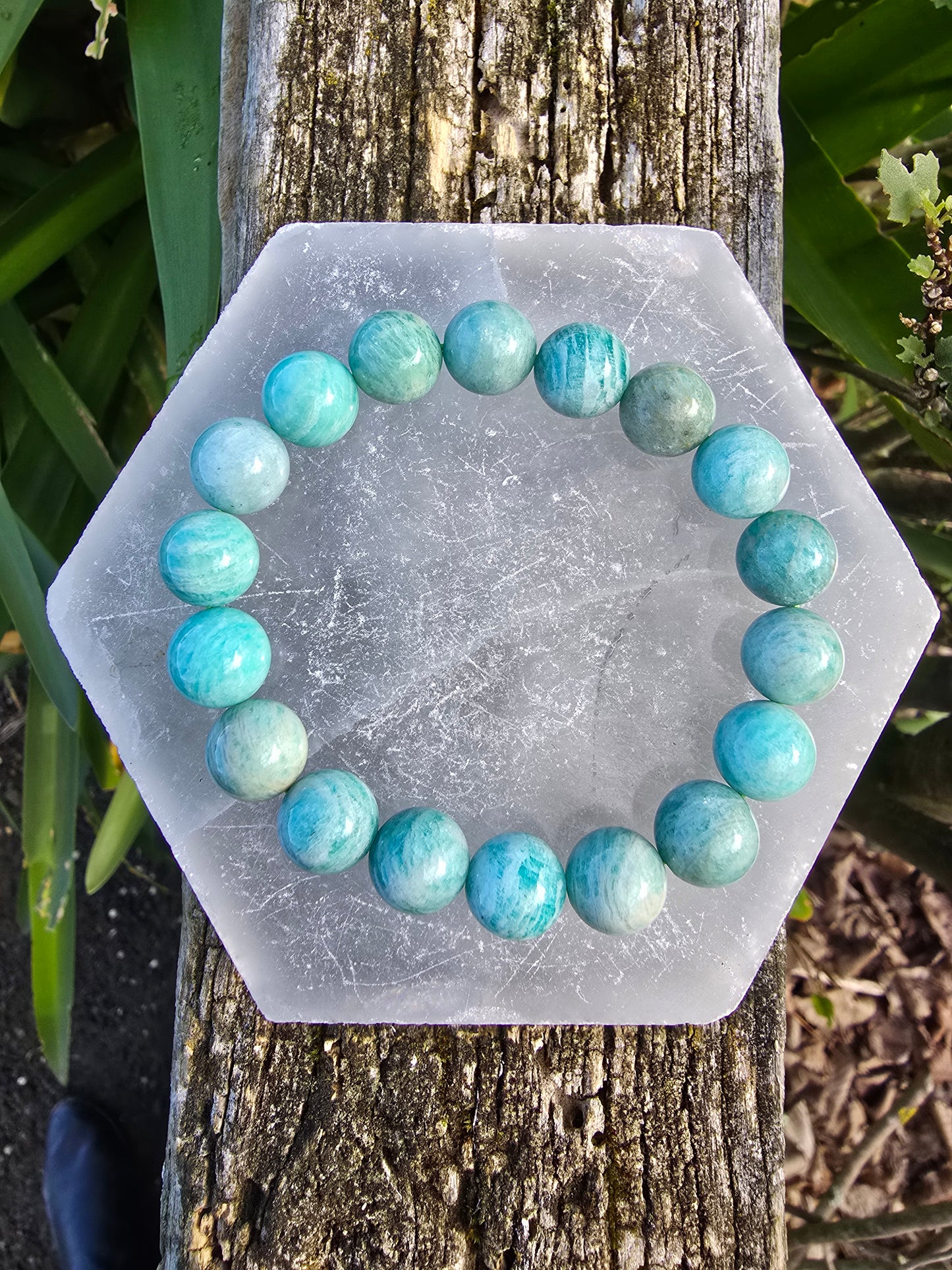 Amazonite | Round Bead Bracelet 10 mm