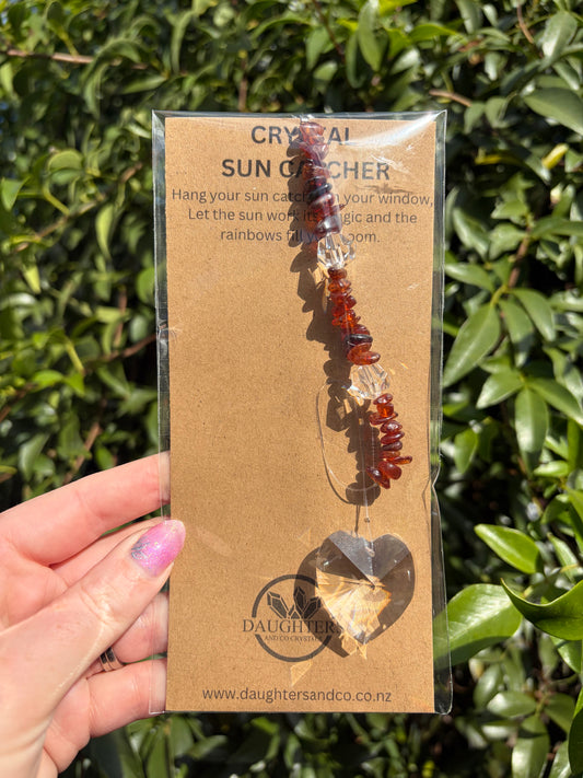 Amber | Heart Sun Catcher