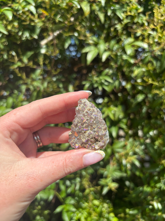 Aura Amethyst Druze Piece D