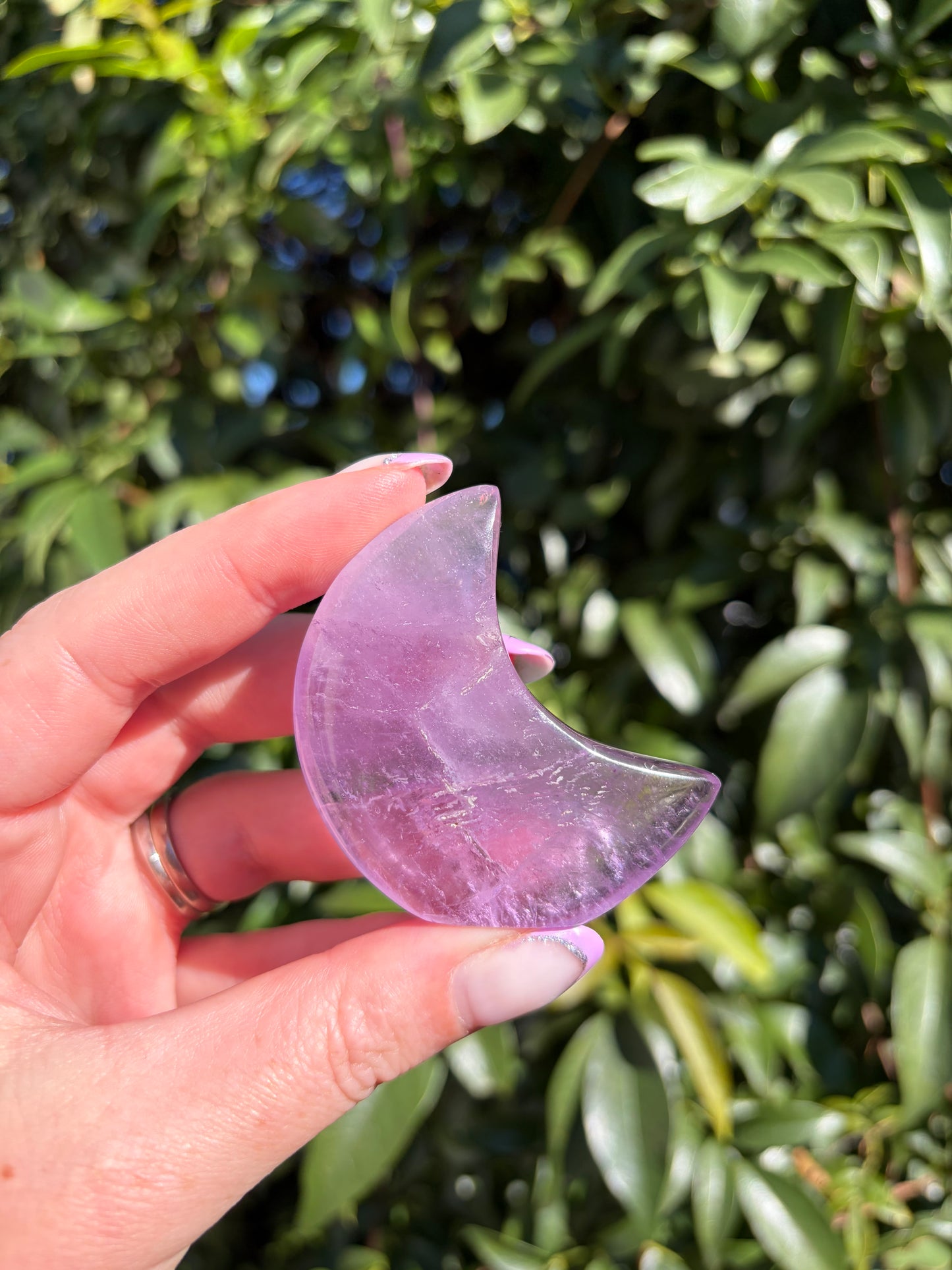 Amethyst Self Standing Moon B