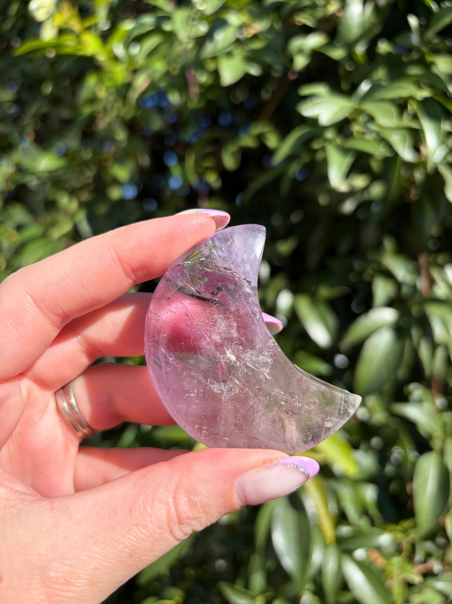 Amethyst Self Standing Moon C