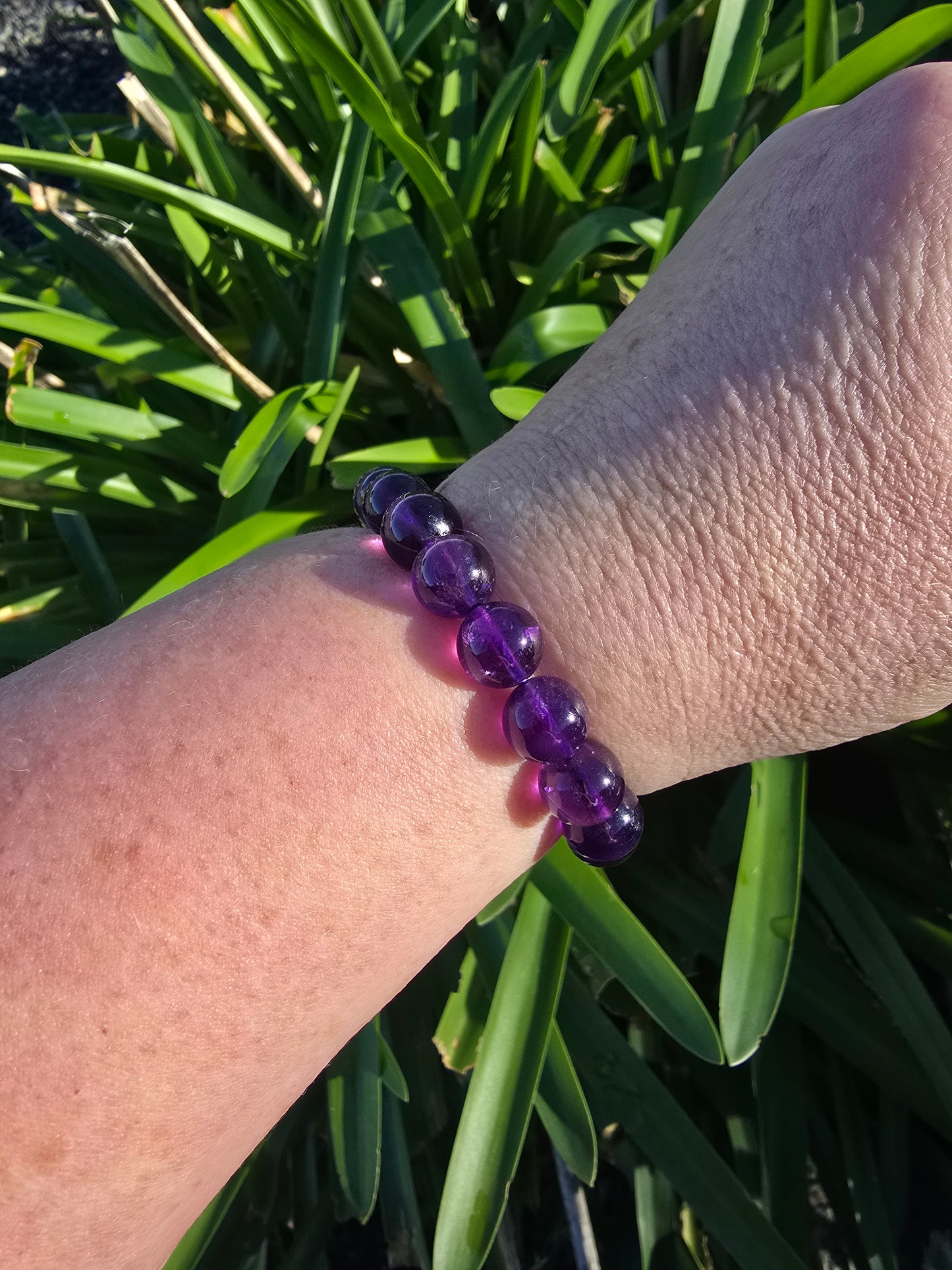 Amethyst | Round Bead Bracelet 10 mm
