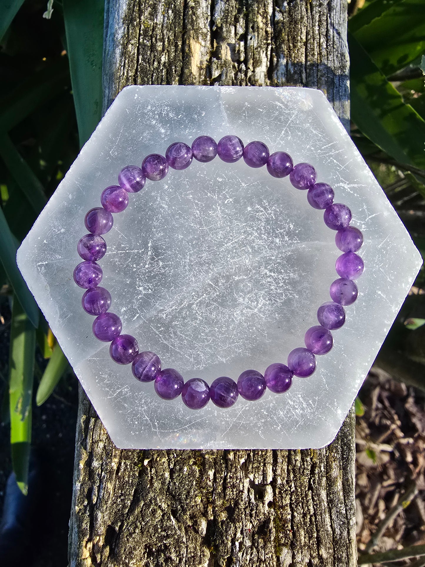 Amethyst | Round Bead Bracelet 6 mm