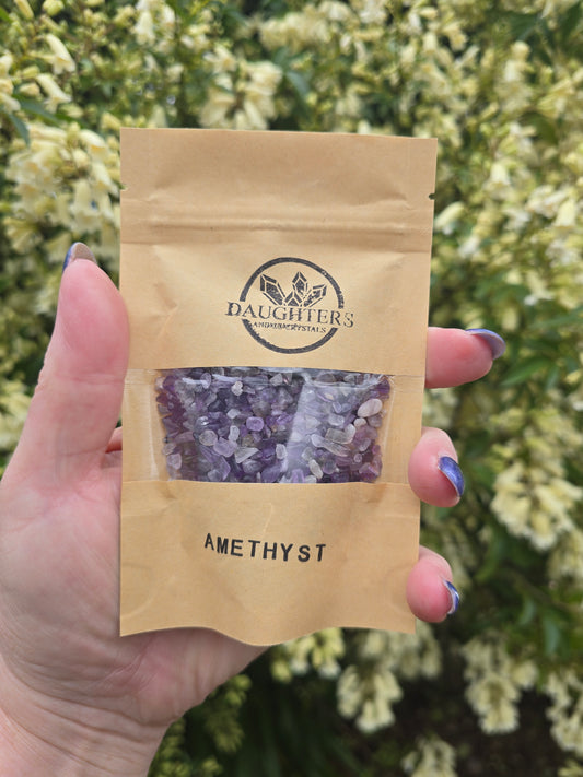 Amethyst Crystal Chip 100 gms Bag