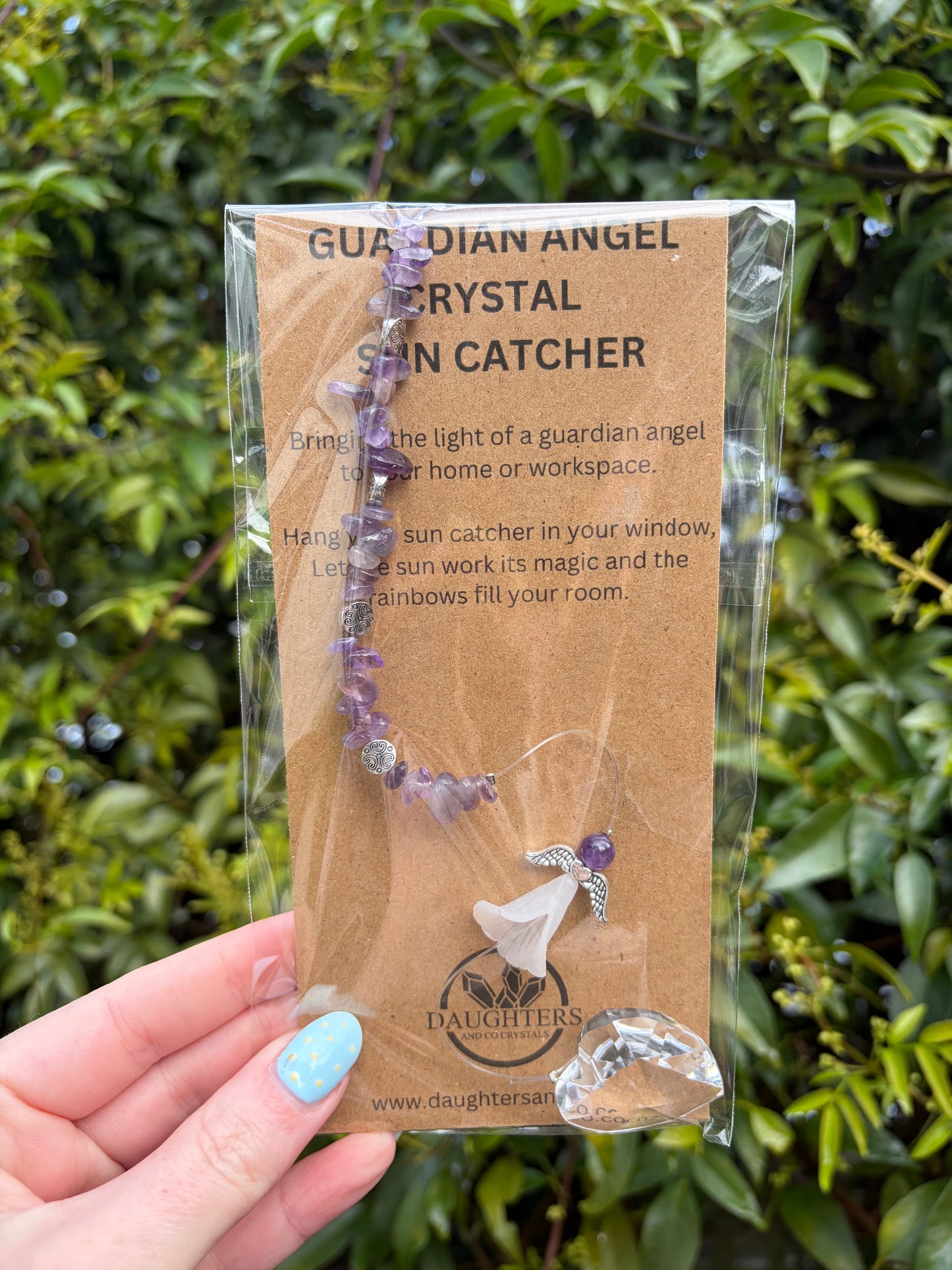 Amethyst | Guardian Angel Heart Sun Catcher