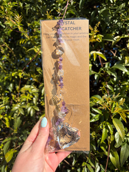 Amethyst | Large Heart Sun Catcher