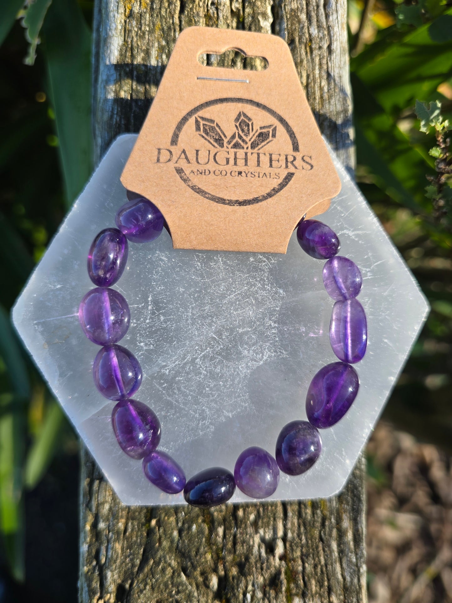 Amethyst | Nugget Bead Bracelet 10 mm