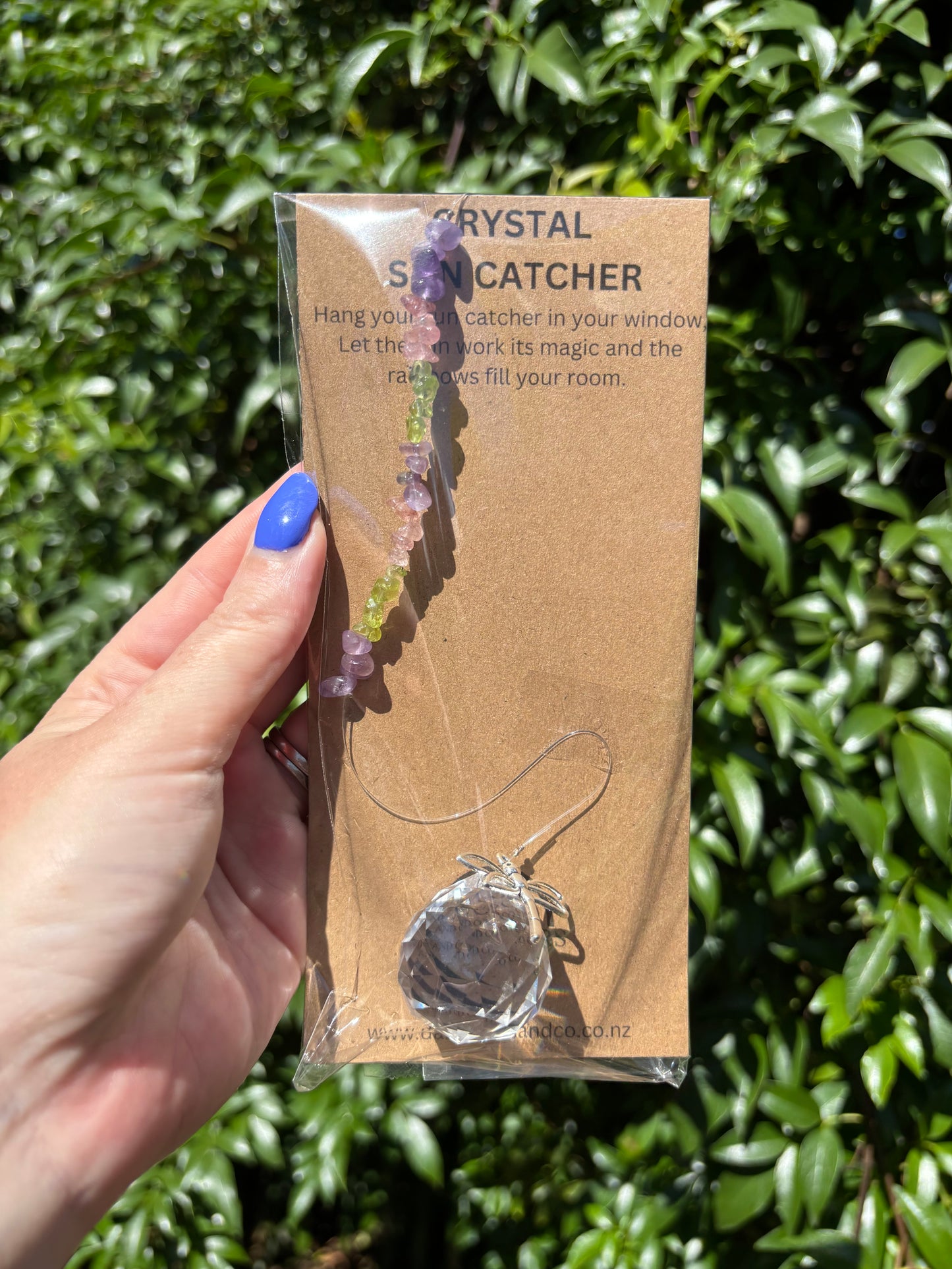 Amethyst, Strawberry Quartz & Peridot | Sphere Sun Catcher