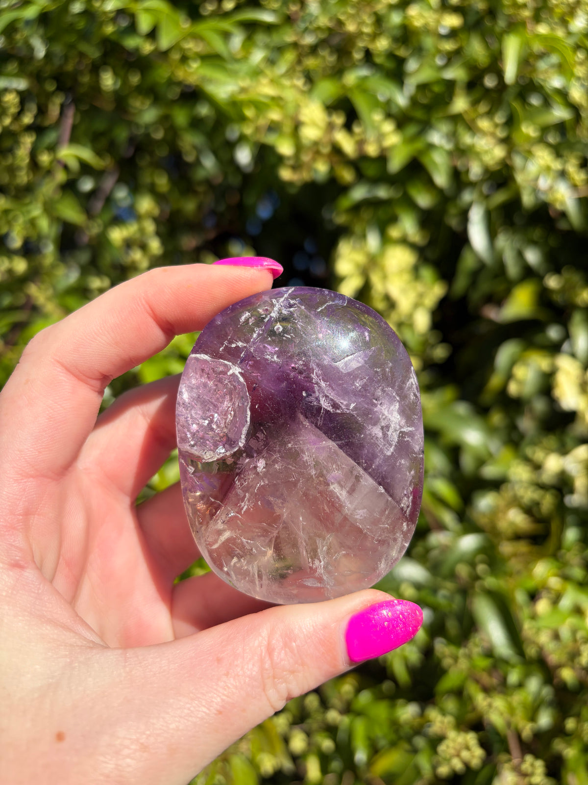 Phantom Amethyst Palm Stone A