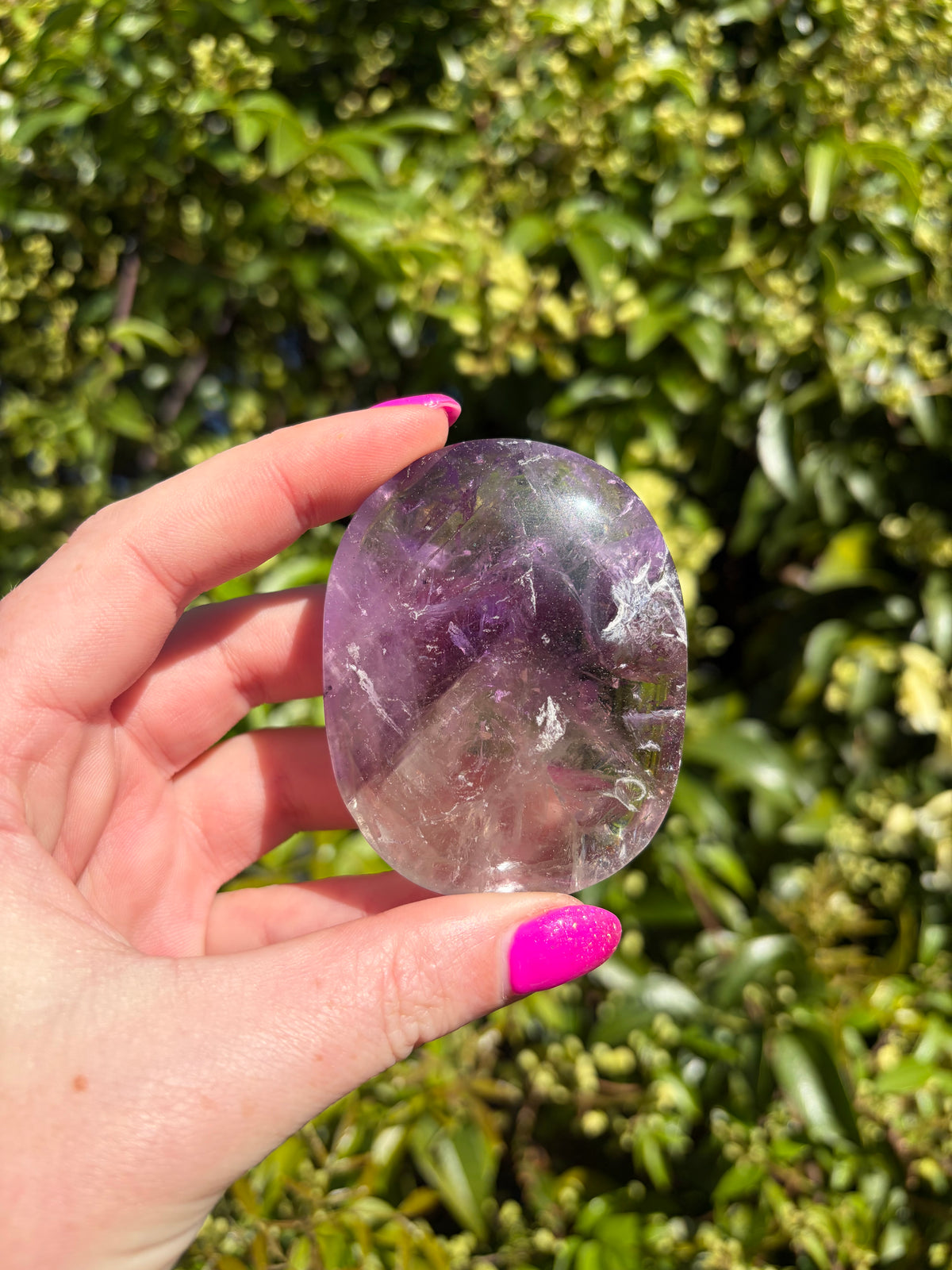 Phantom Amethyst Palm Stone A