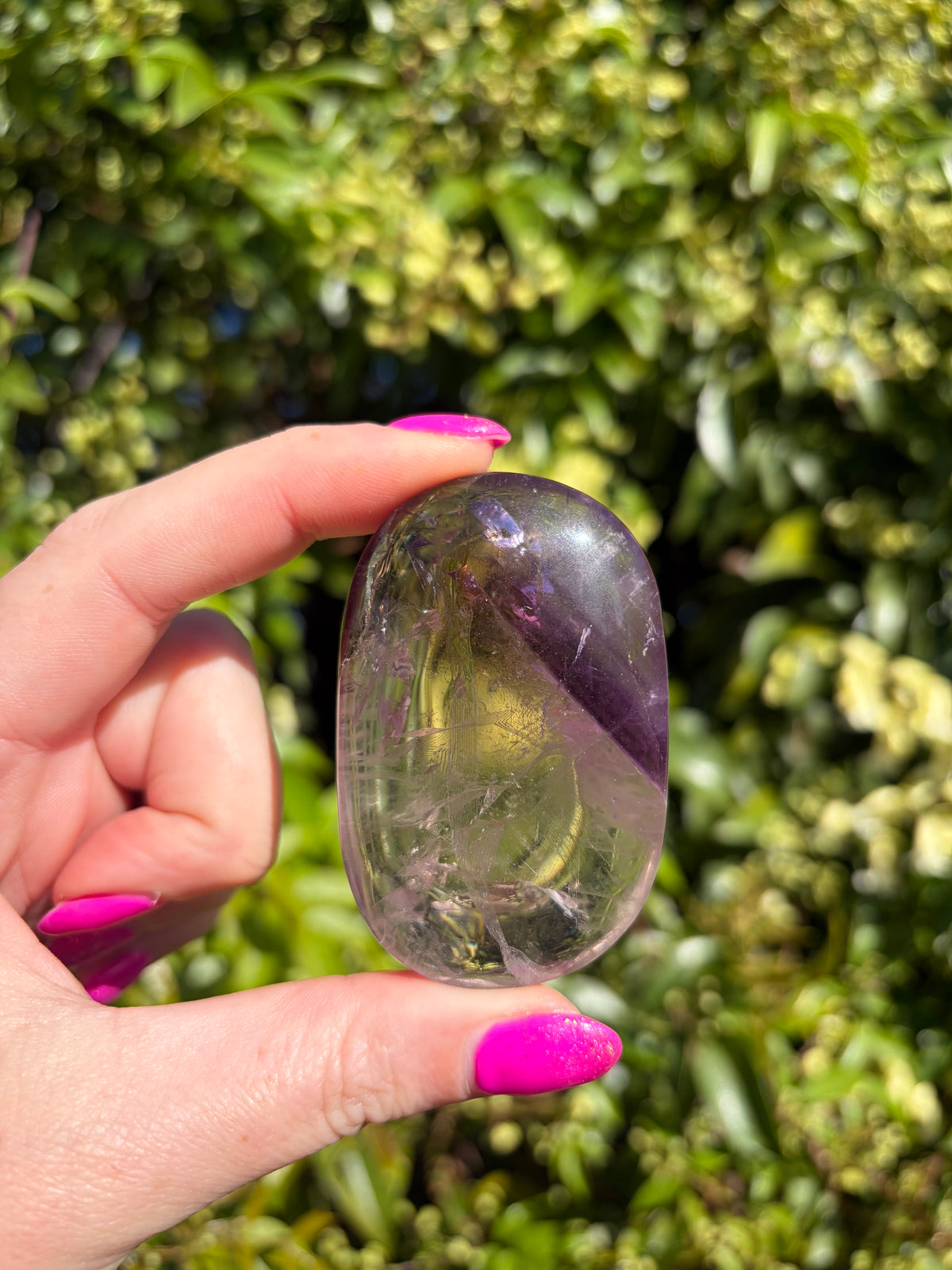 Phantom Amethyst Palm Stone B