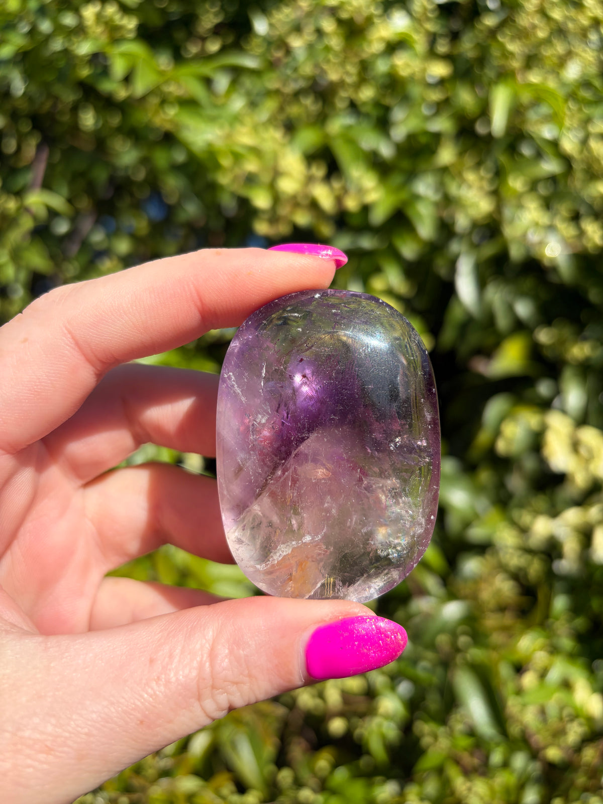 Phantom Amethyst Palm Stone C