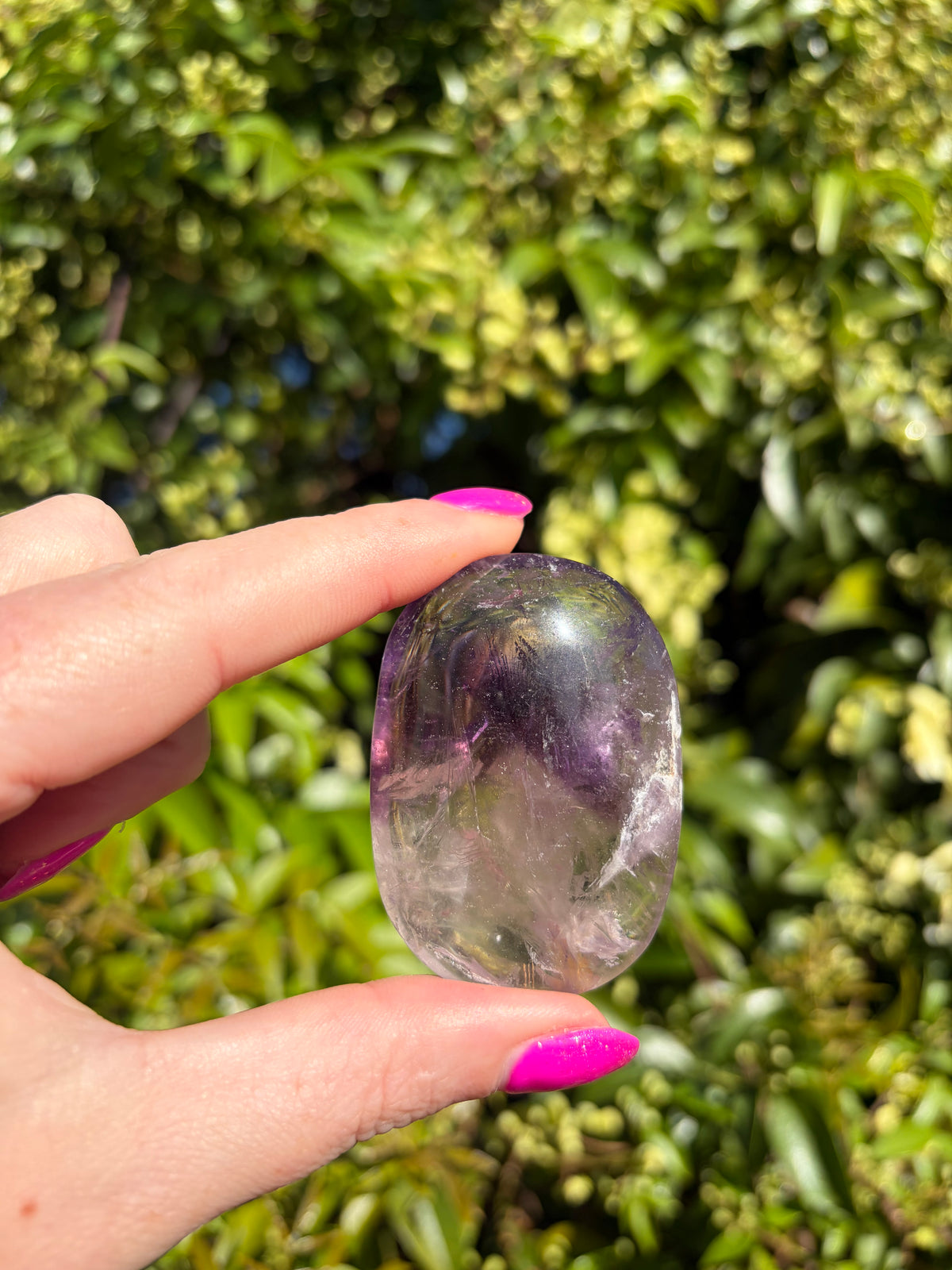 Phantom Amethyst Palm Stone C