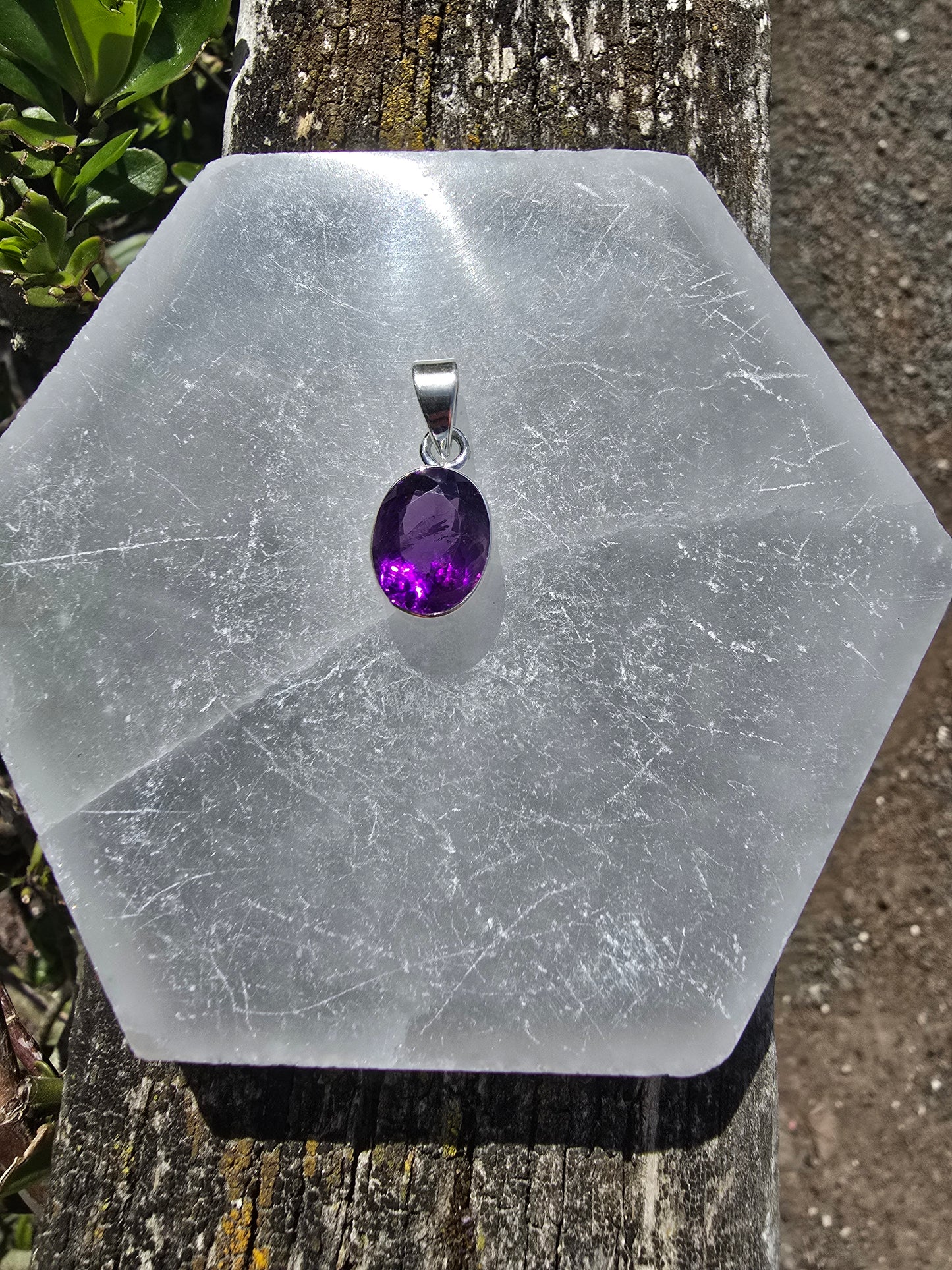 Amethyst | Faceted Sterling Silver Pendant G