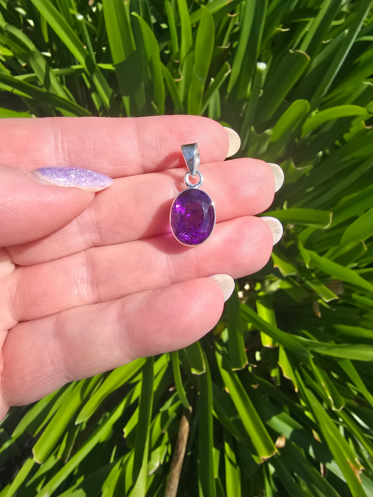 Amethyst | Faceted Sterling Silver Pendant G