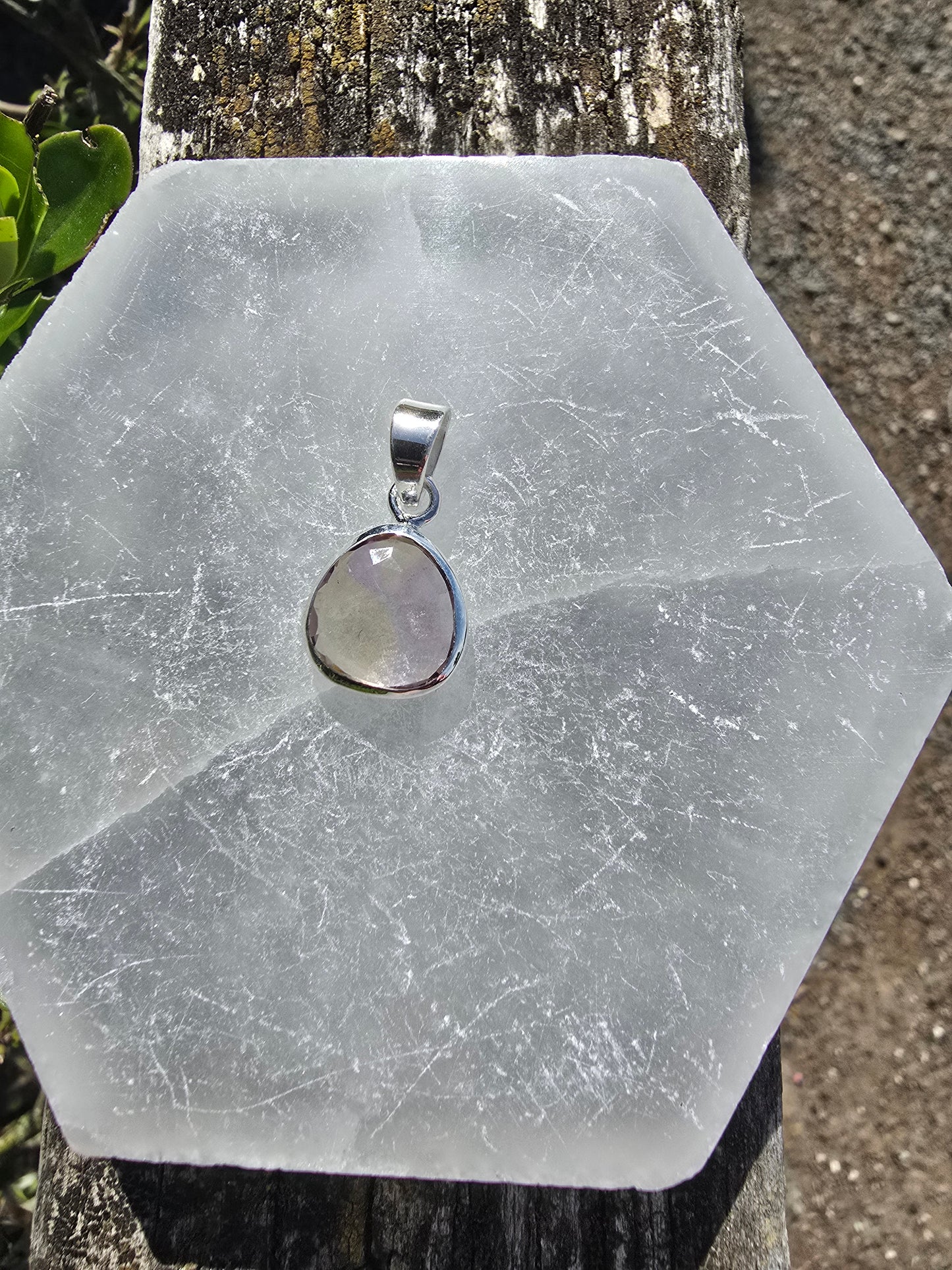 Ametrine | Rose Cut Sterling Silver Pendant E