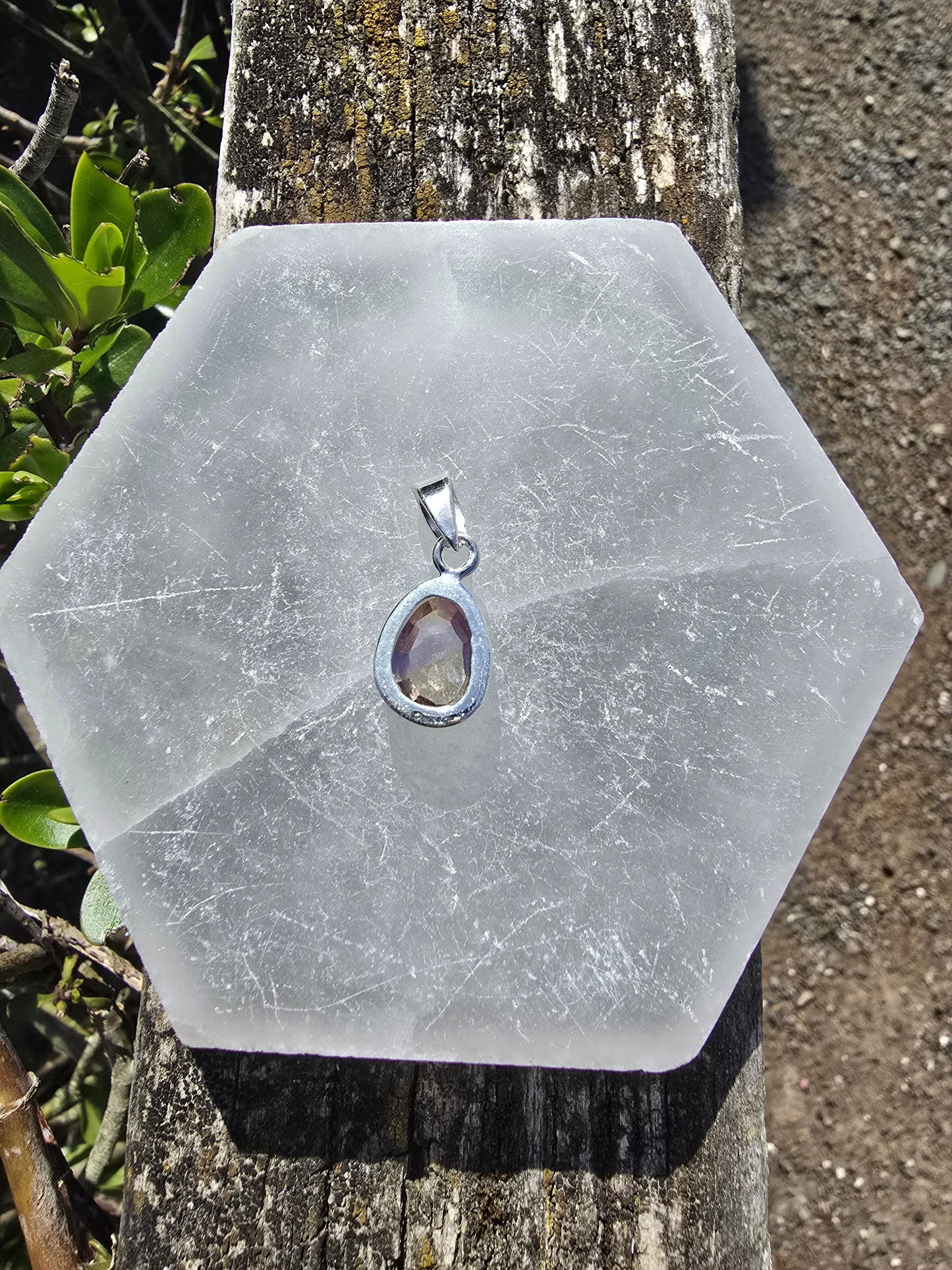 Ametrine | Rose Cut Sterling Silver Pendant D