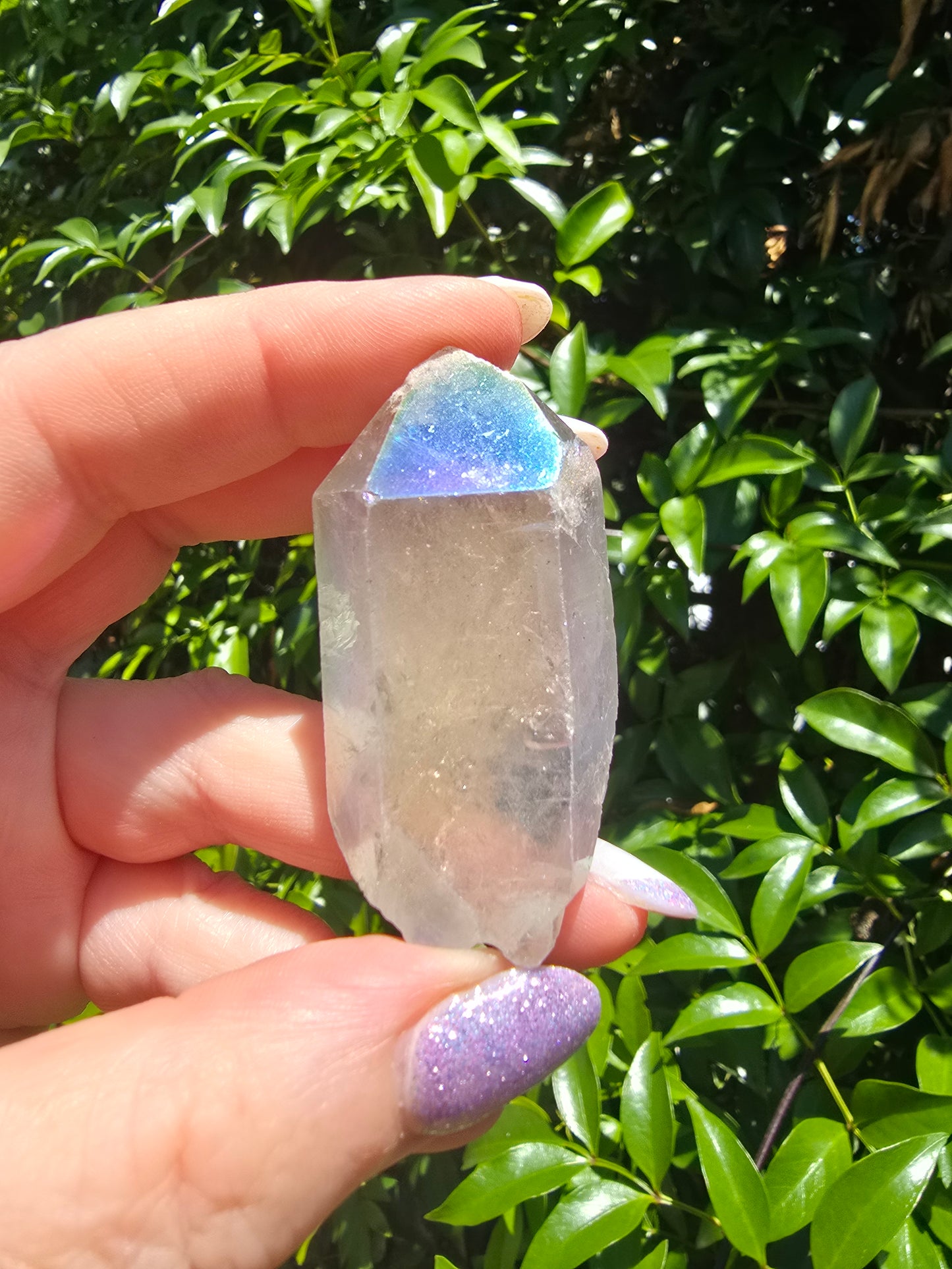 Angel Aura Quartz Semi Polished Point A