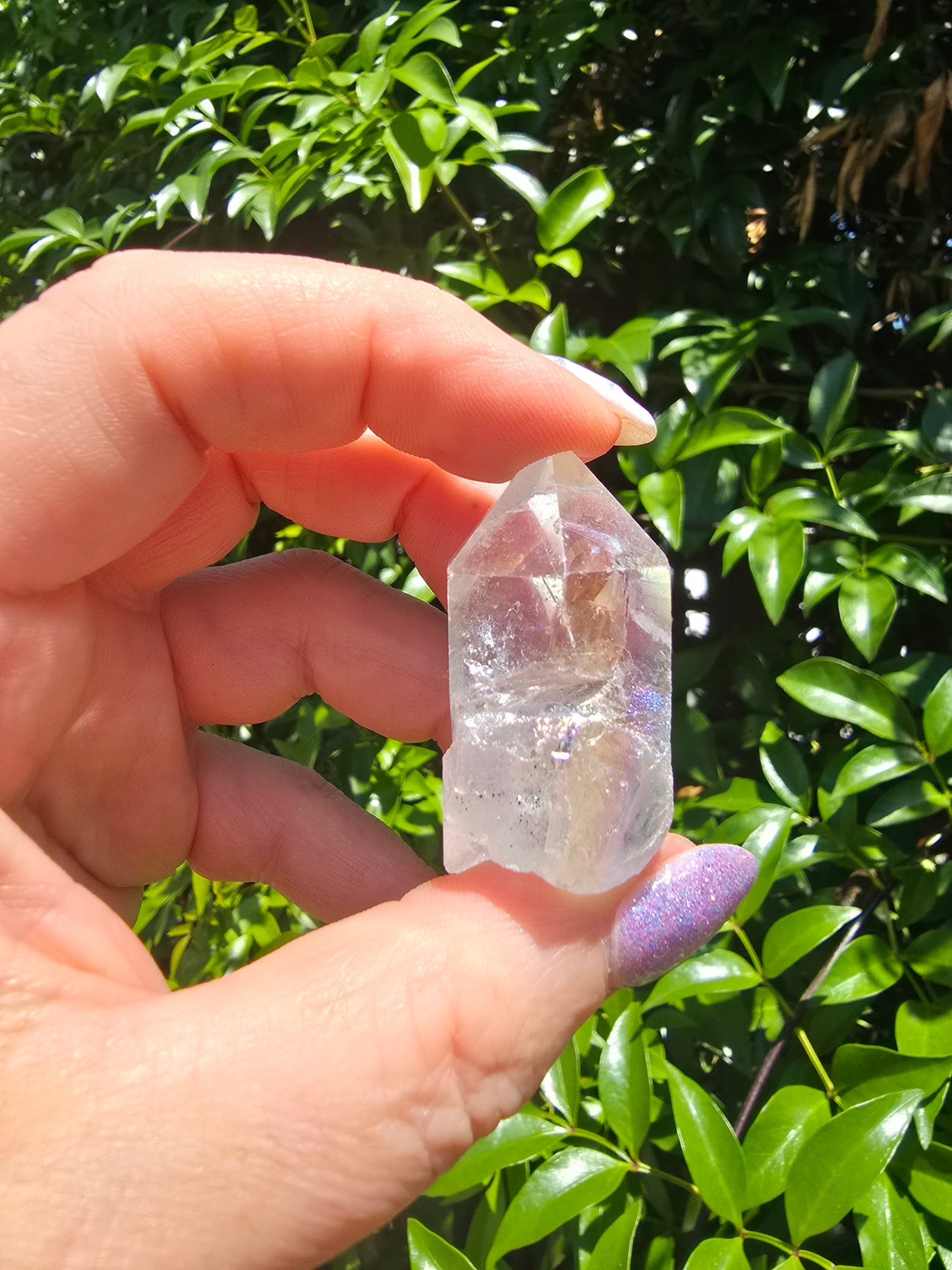 Angel Aura Quartz Semi Polished Point B