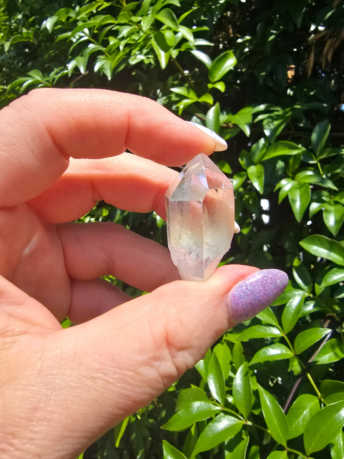 Angel Aura Quartz Semi Polished Point D