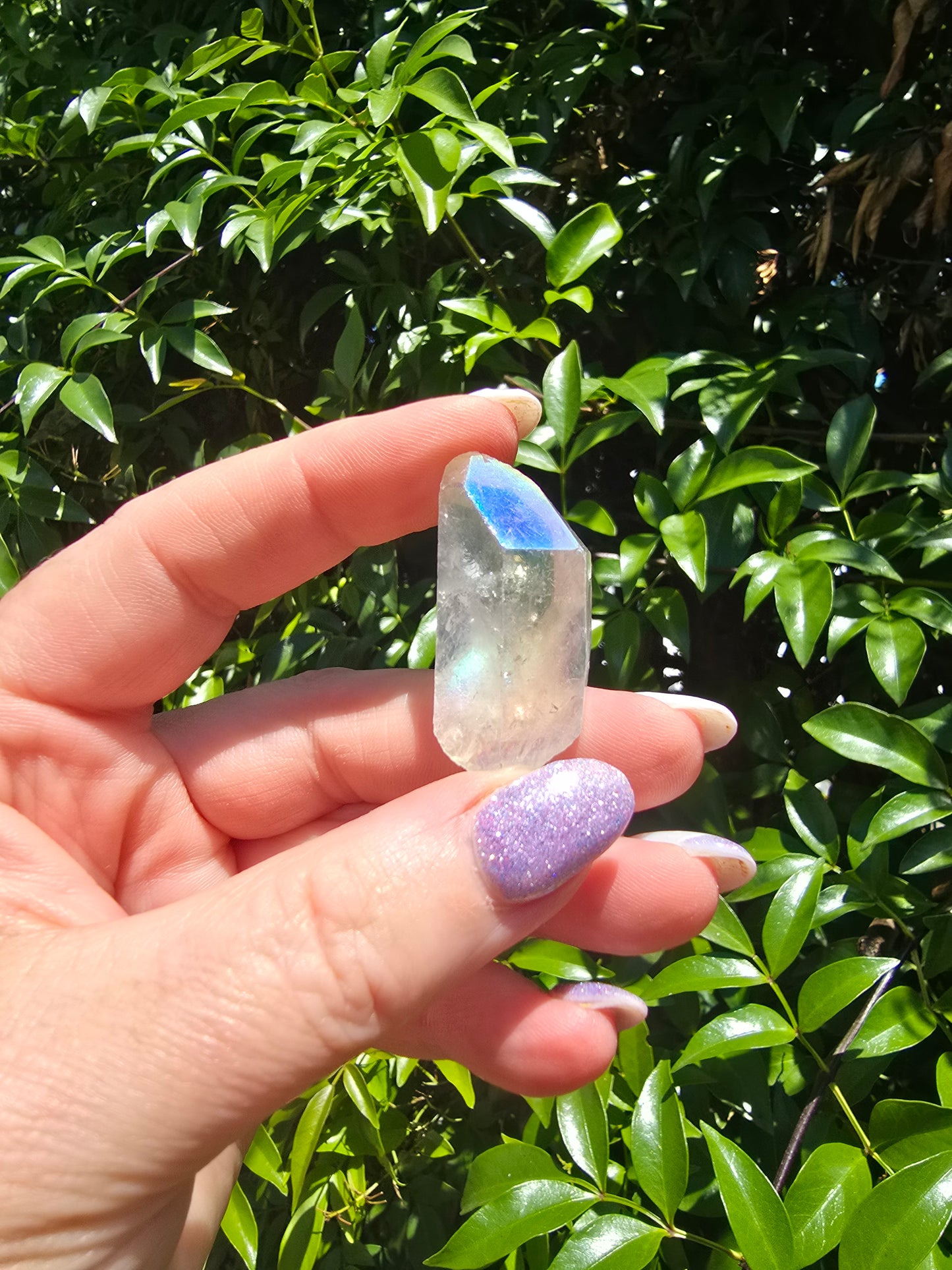 Angel Aura Quartz Semi Polished Point E