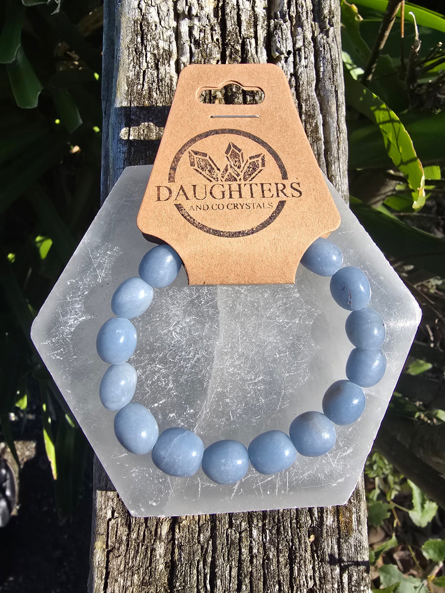 Angelite | Large Nugget Bead Bracelet