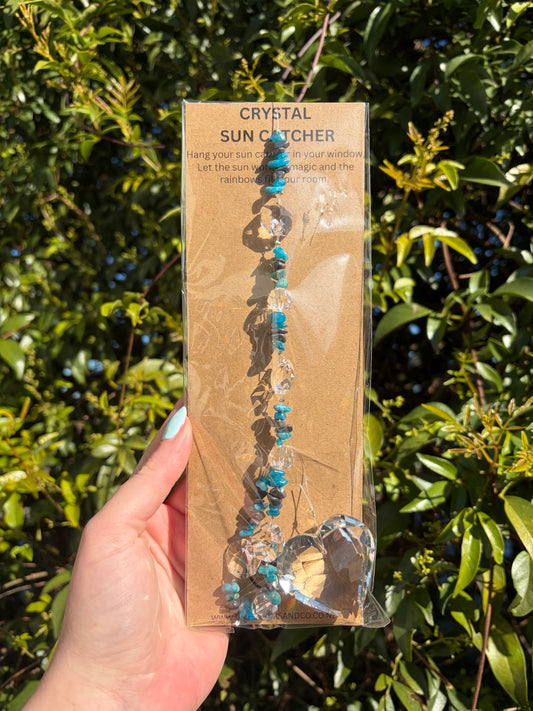 Apatite & Hematite | Large Heart Sun Catcher