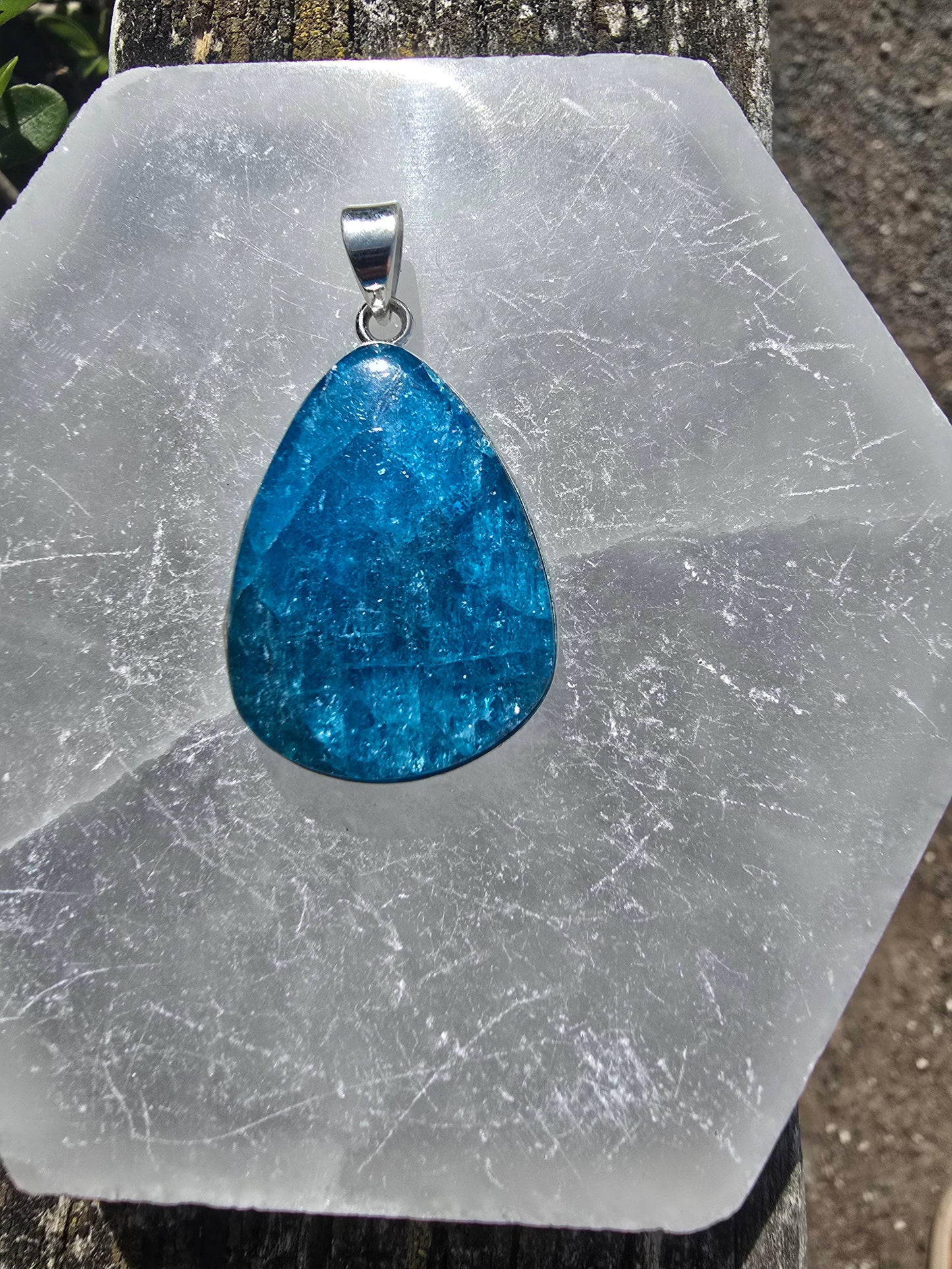 Apatite | Polished Sterling Silver Pendant A