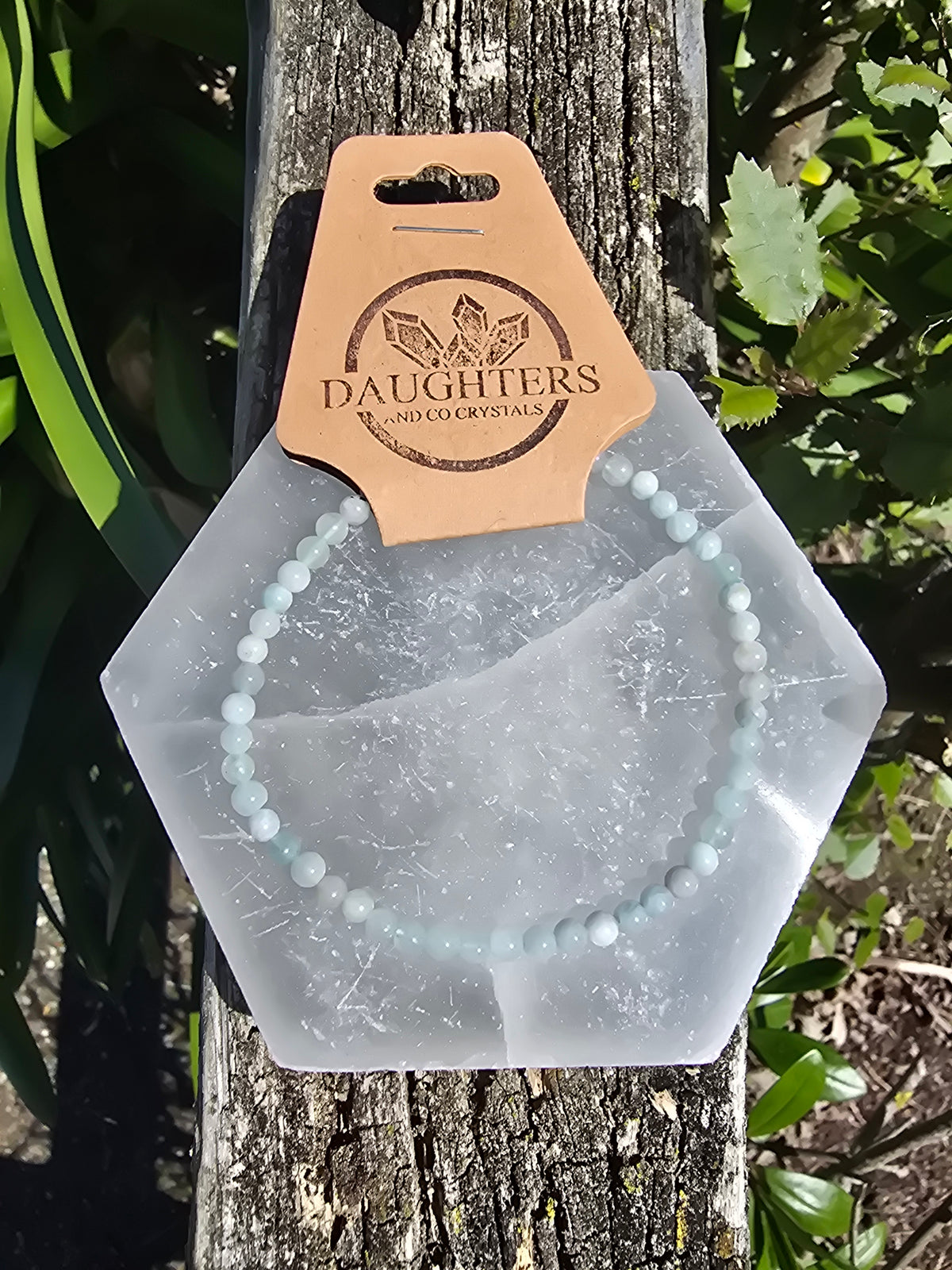Aquamarine | Round Bead Bracelet 4 mm