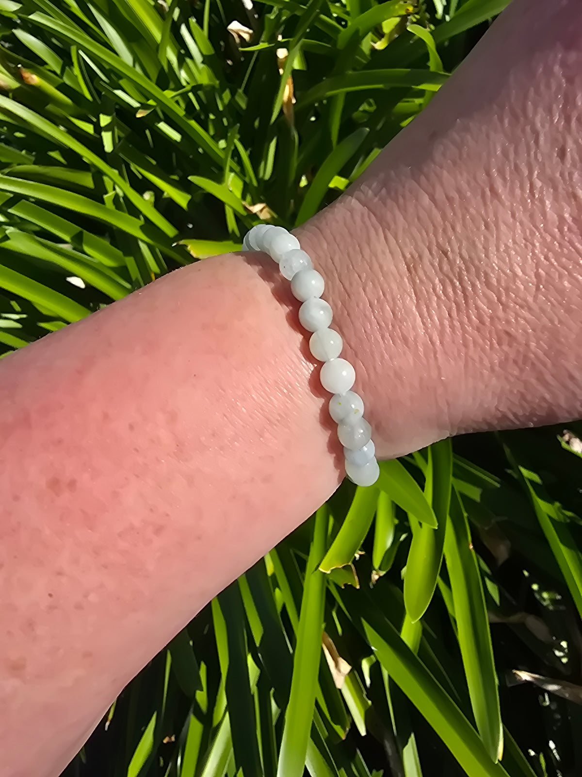 Aquamarine | Round Bead Bracelet 6 mm