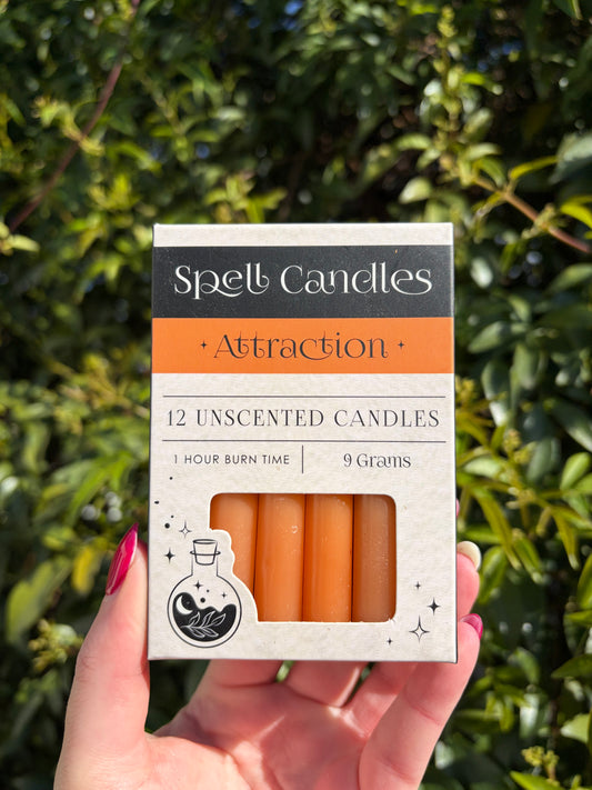 Orange ATTRACTION Spell Candles x12