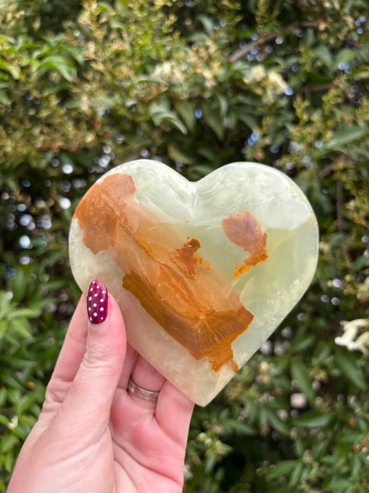 Banded Calcite Heart Dish | Small C