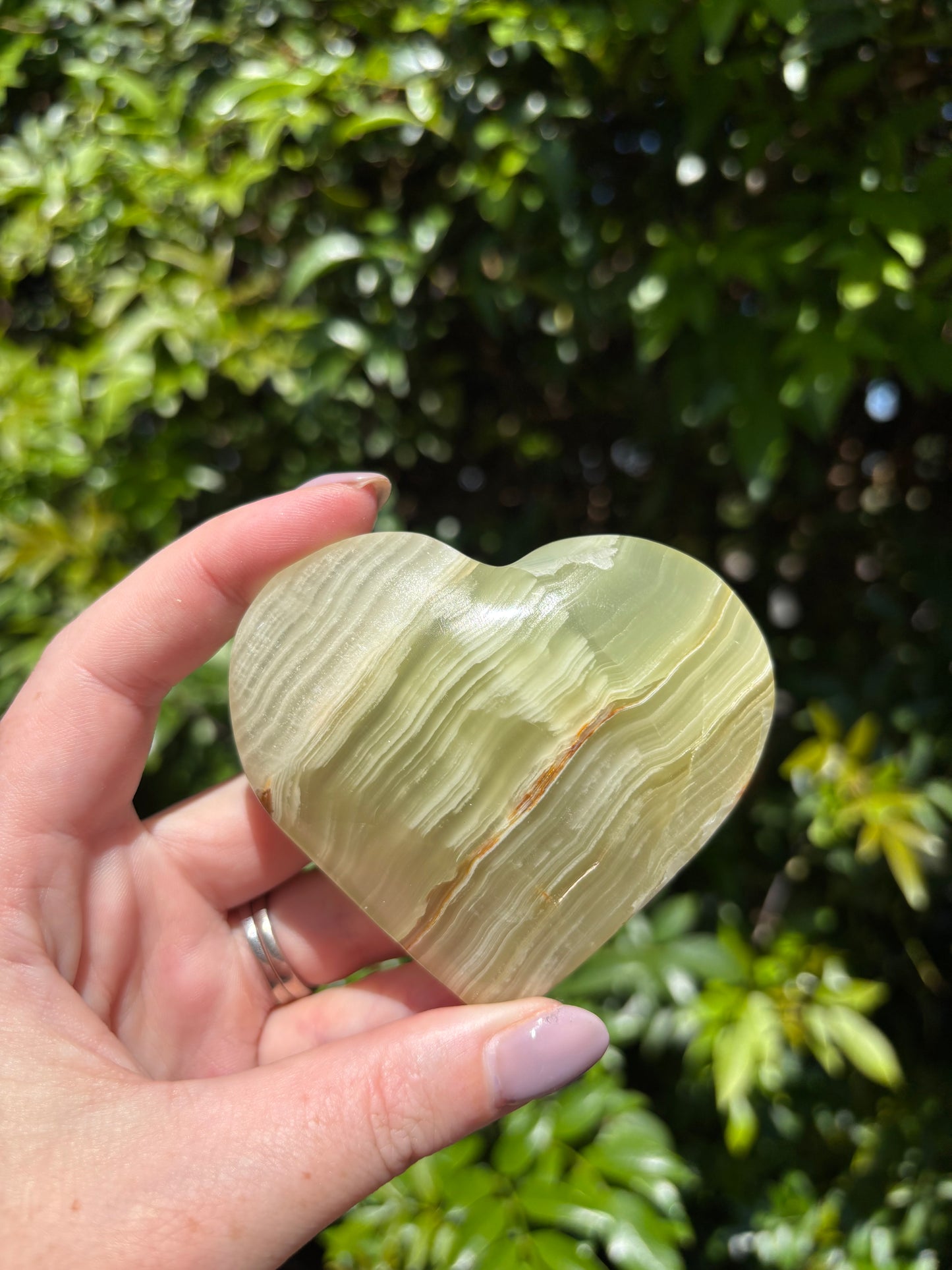 Banded Calcite Small Heart A