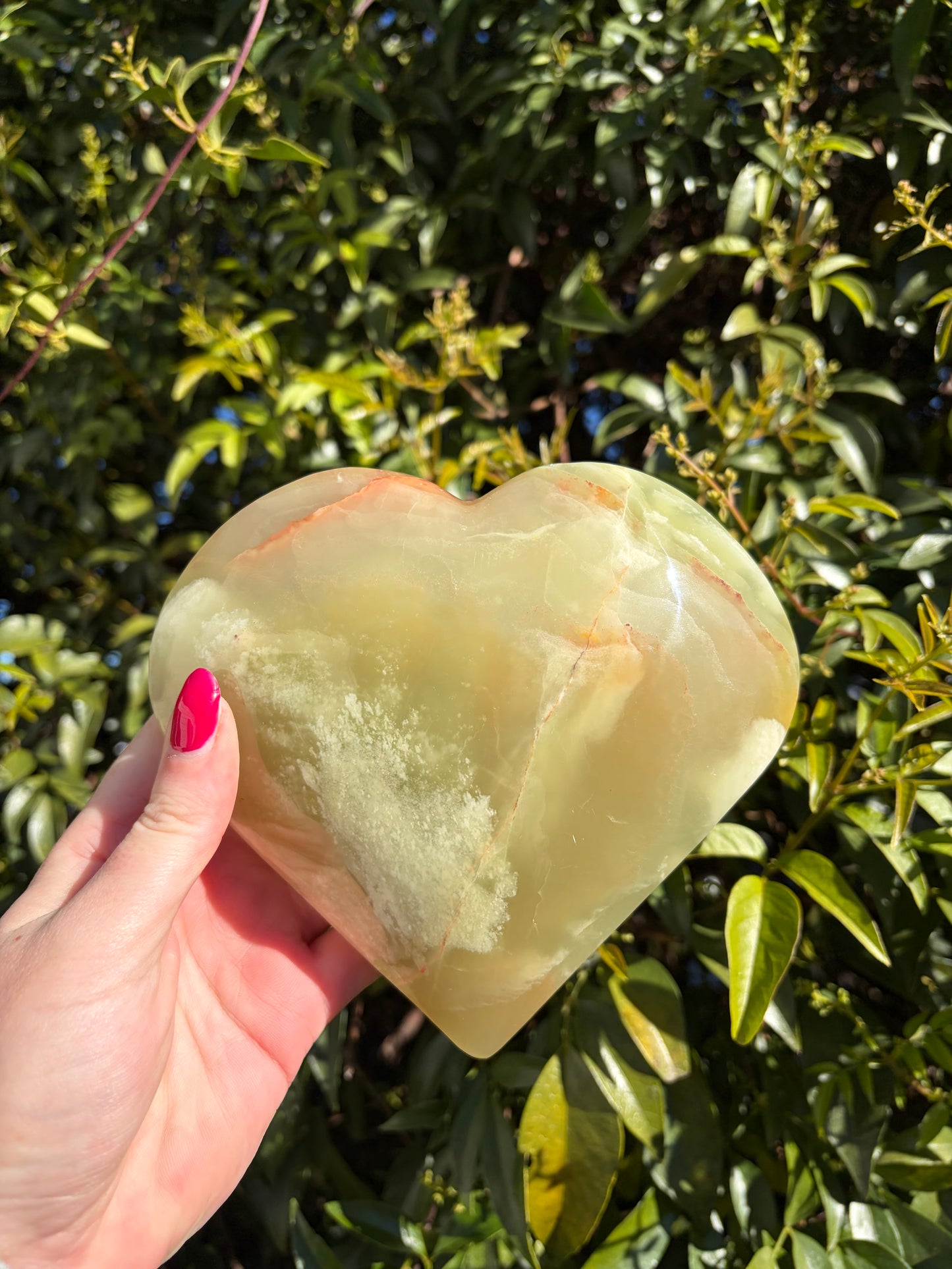 Banded Calcite Large Heart B