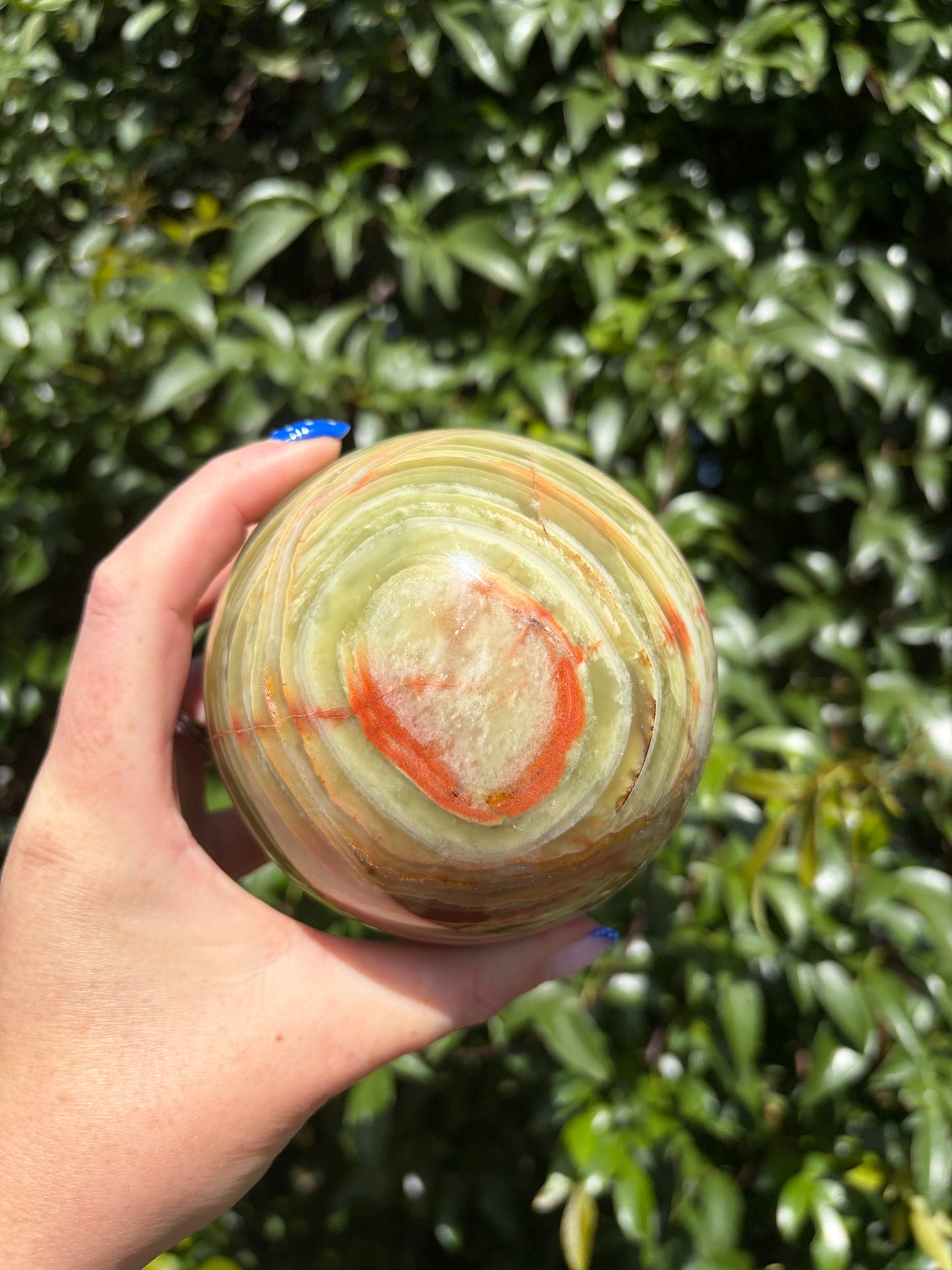Banded Calcite Large Sphere D 1.4kgs