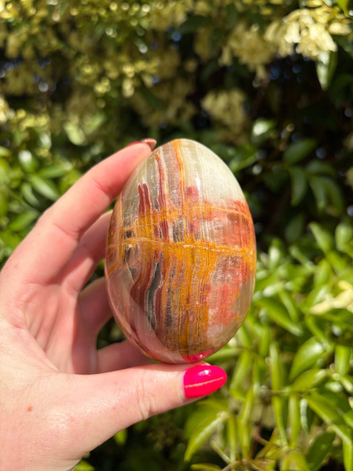 Banded Calcite Medium Egg A