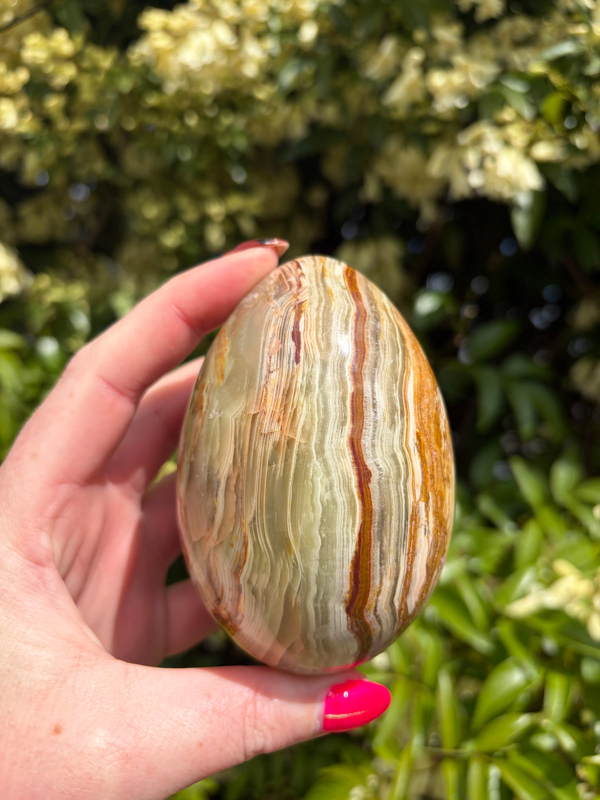 Banded Calcite Medium Egg B