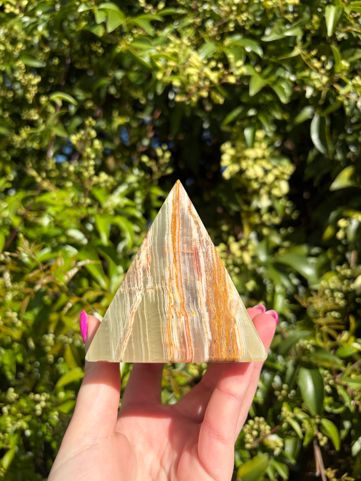 Banded Calcite Pyramid Medium A