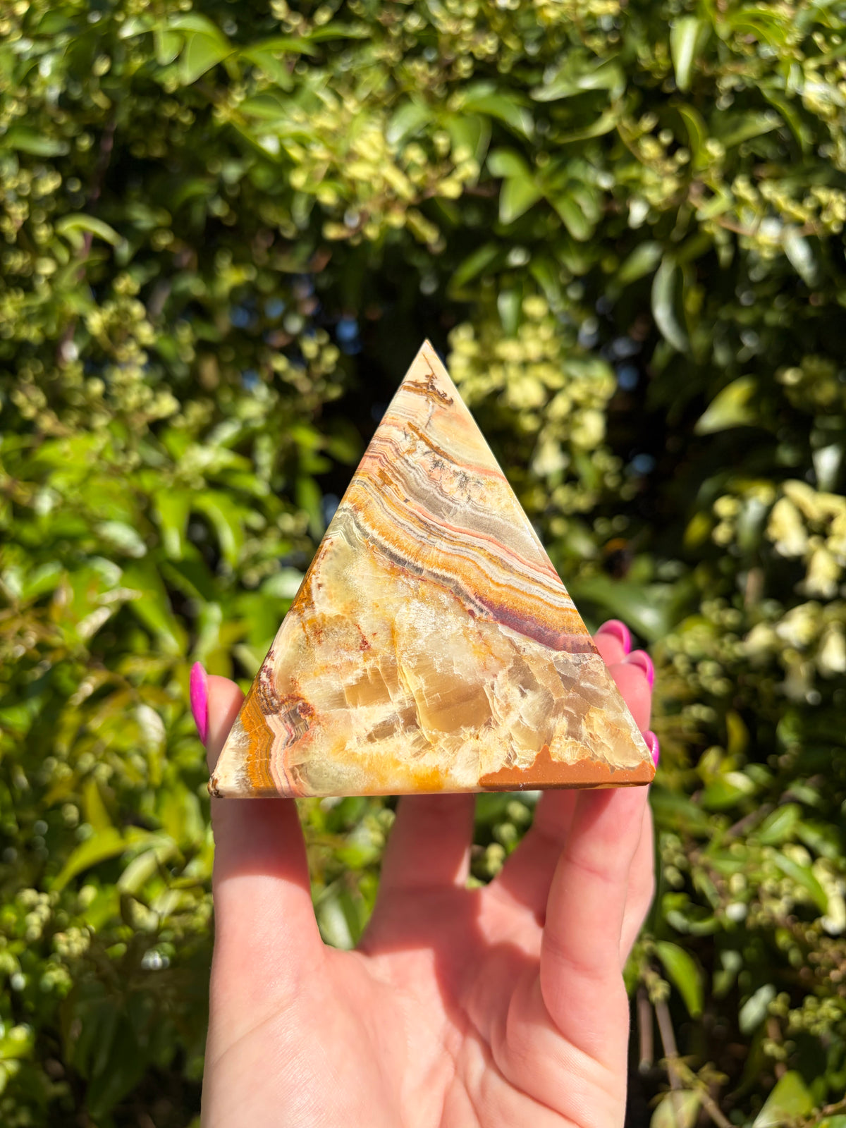 Banded Calcite Pyramid Medium B