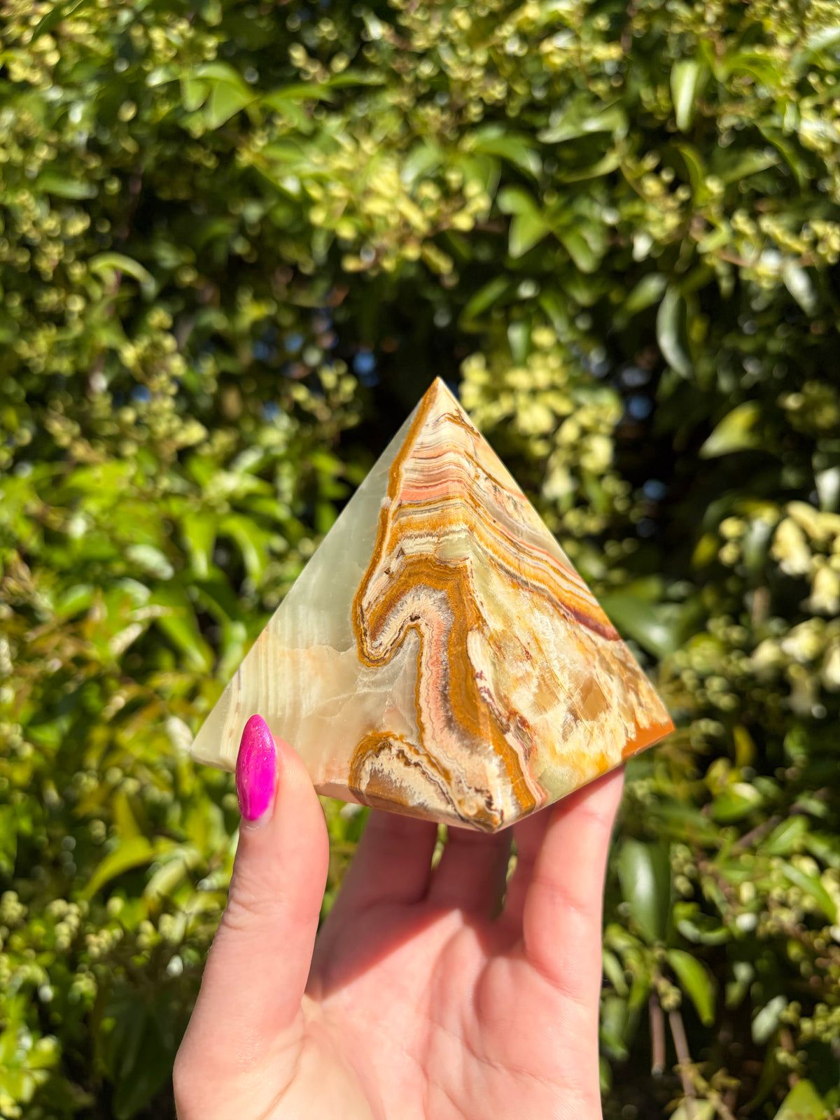 Banded Calcite Pyramid Medium B