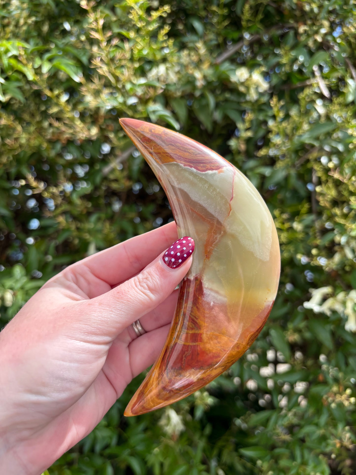 Banded Calcite Moon | Medium C "DAMAGED"