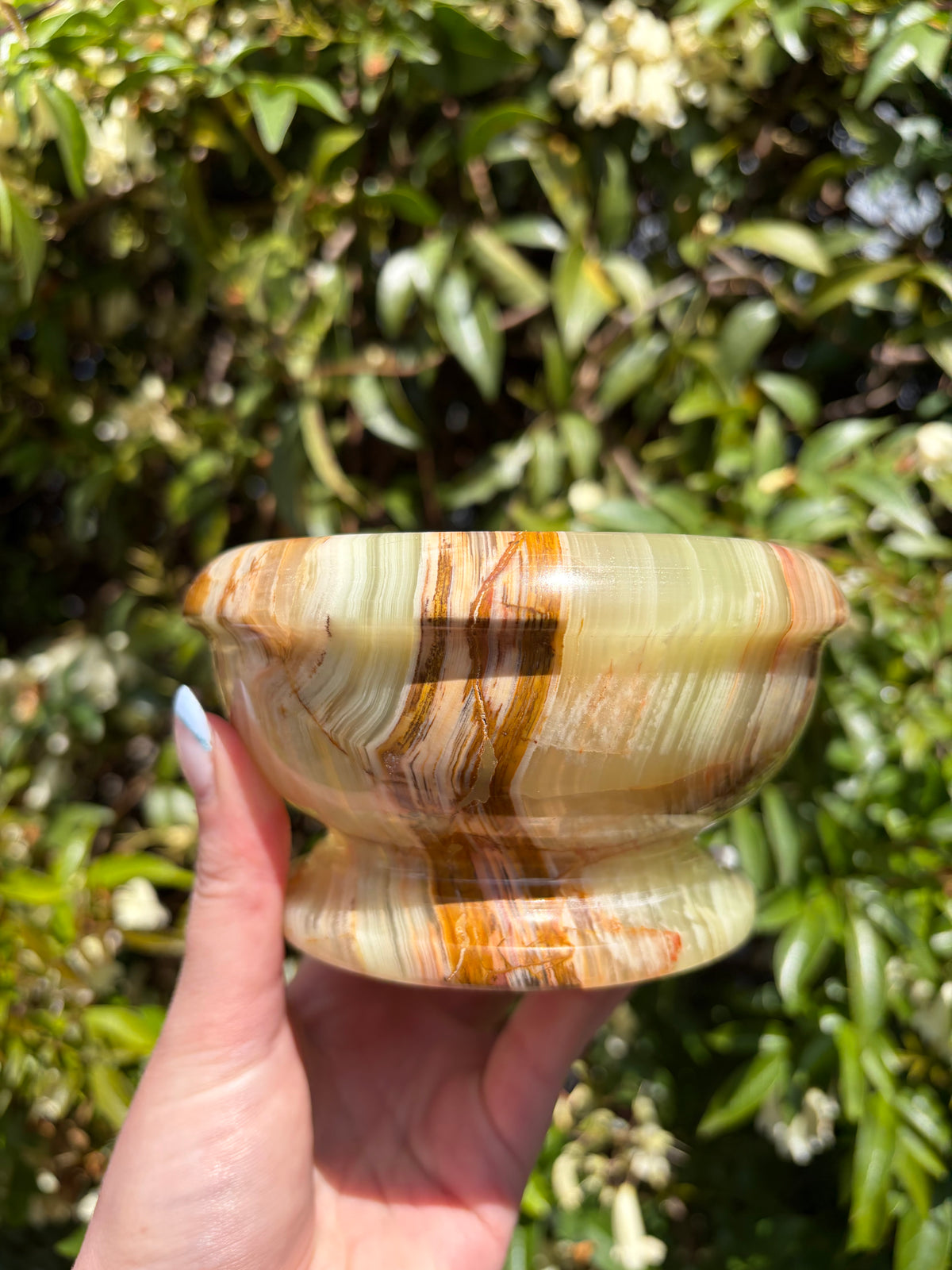 Banded Calcite Mortar & Pestle B