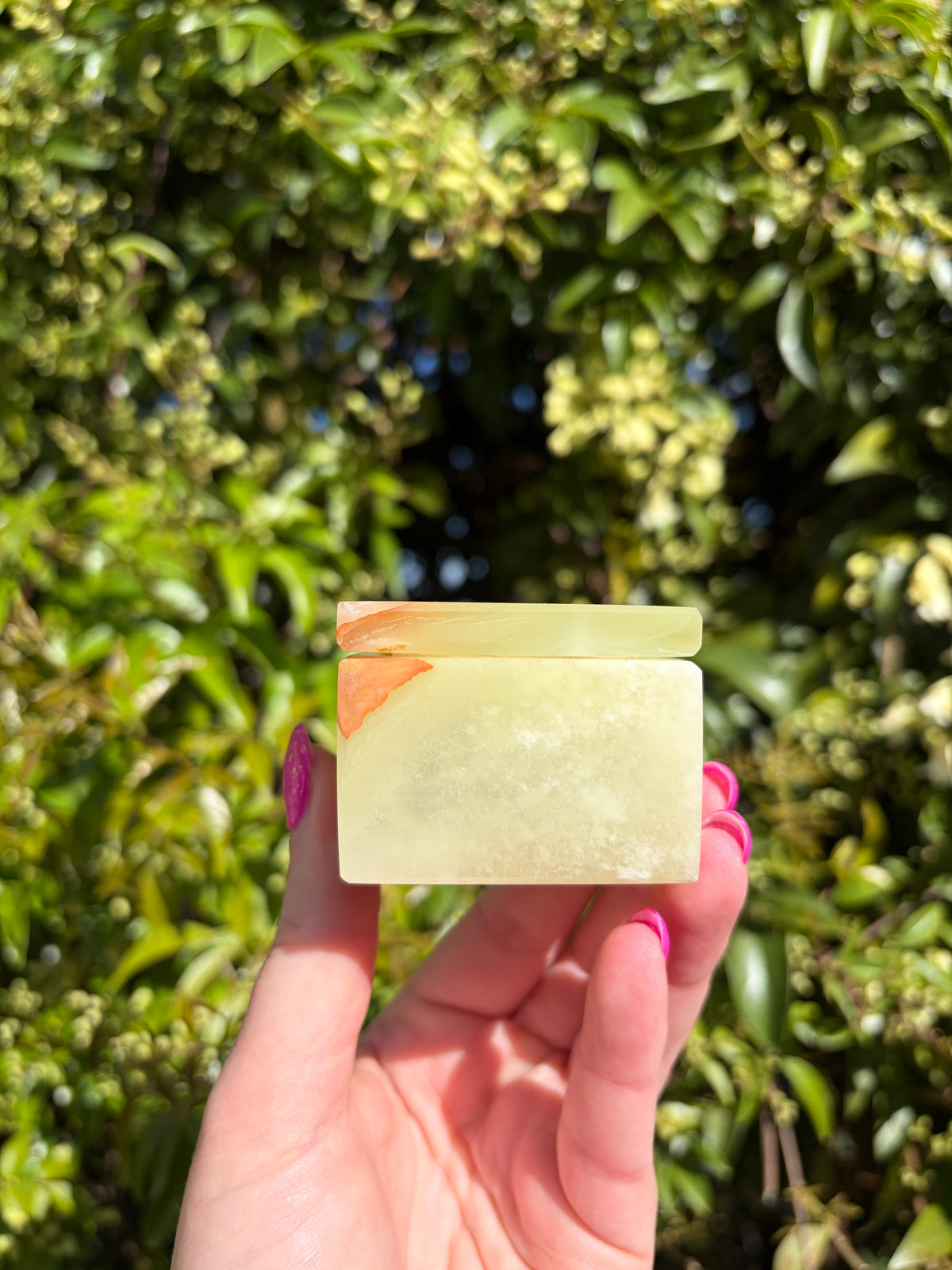 Banded Calcite Trinket Box A