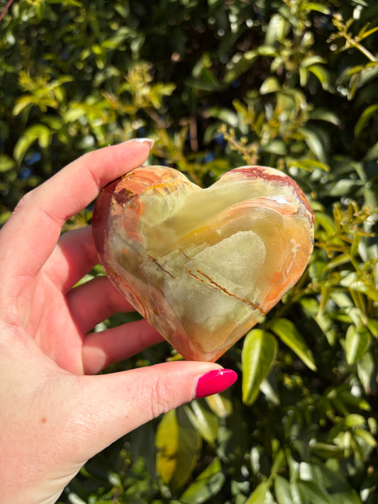 Banded Calcite Small Heart B