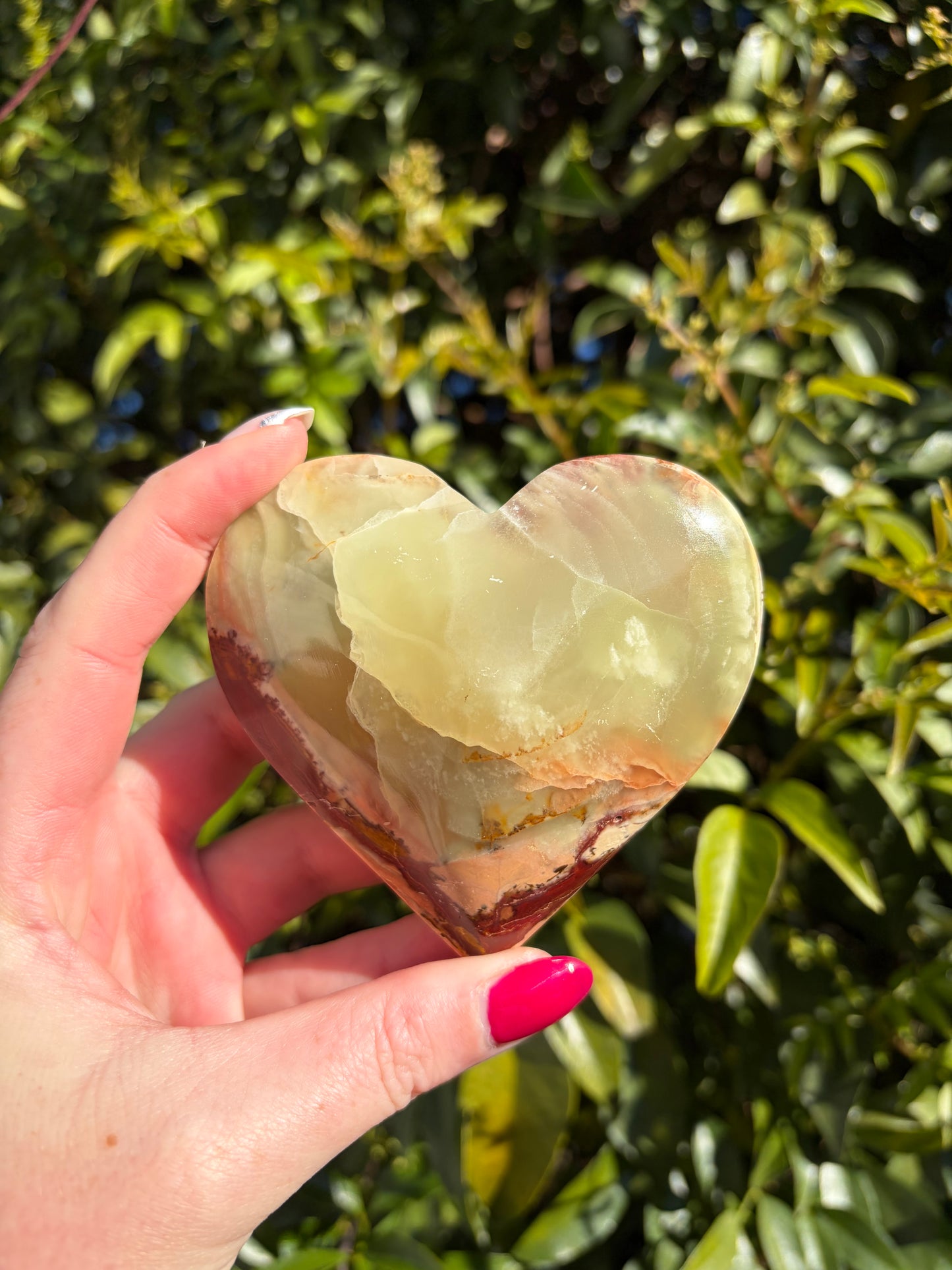 Banded Calcite Small Heart B