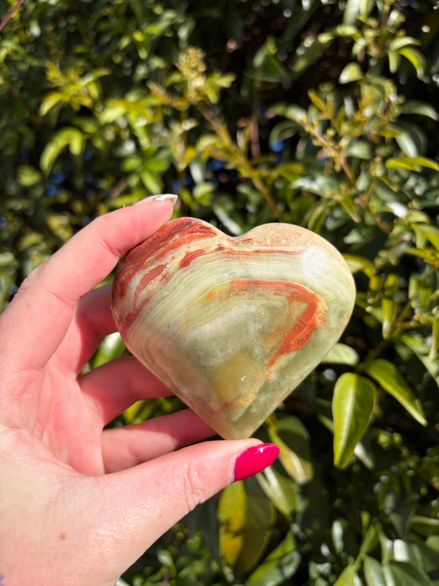 Banded Calcite Small Heart C